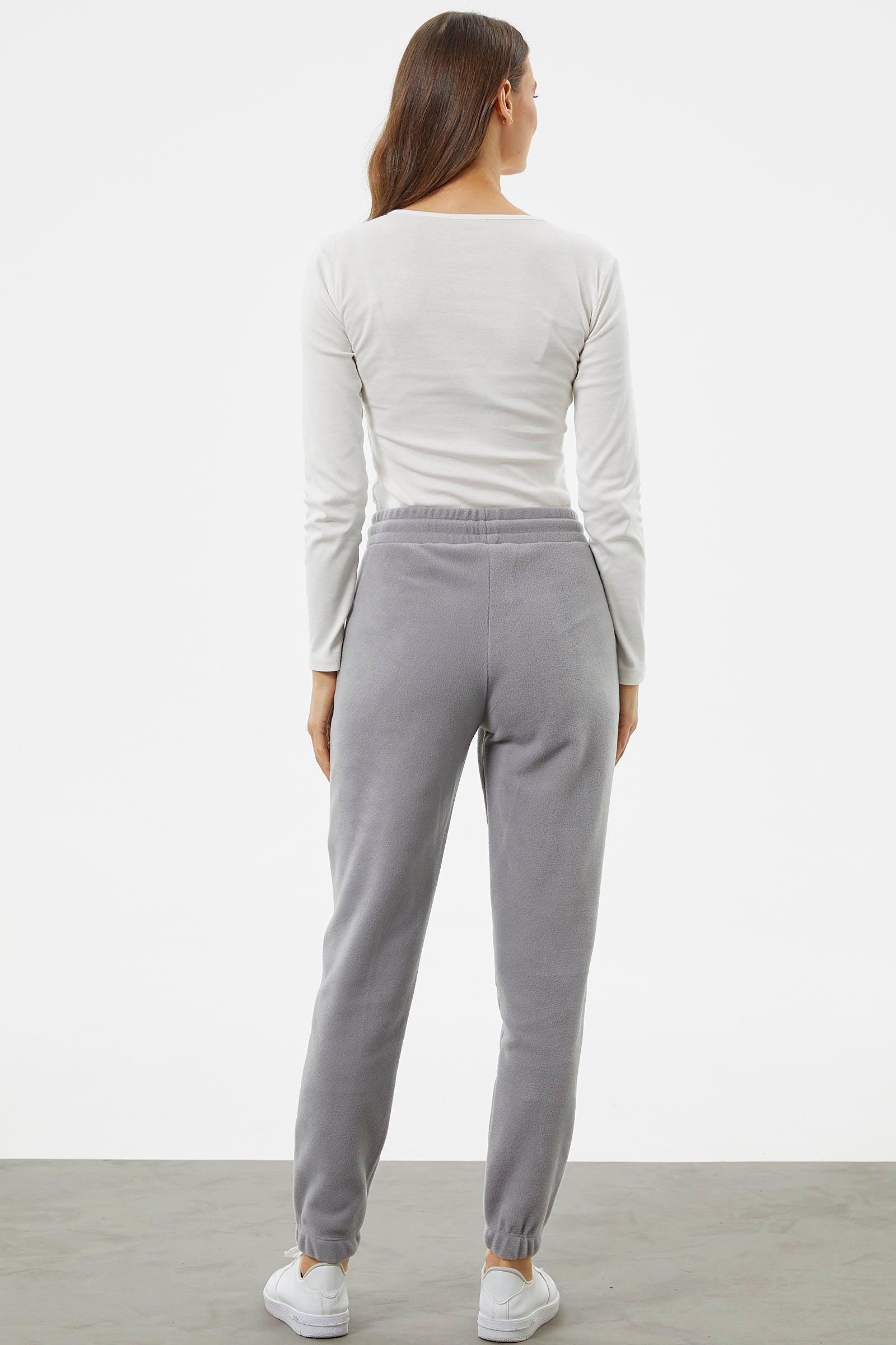 Beli Lastikli Jogger Eşofman Altı - Gri (5) Sementa