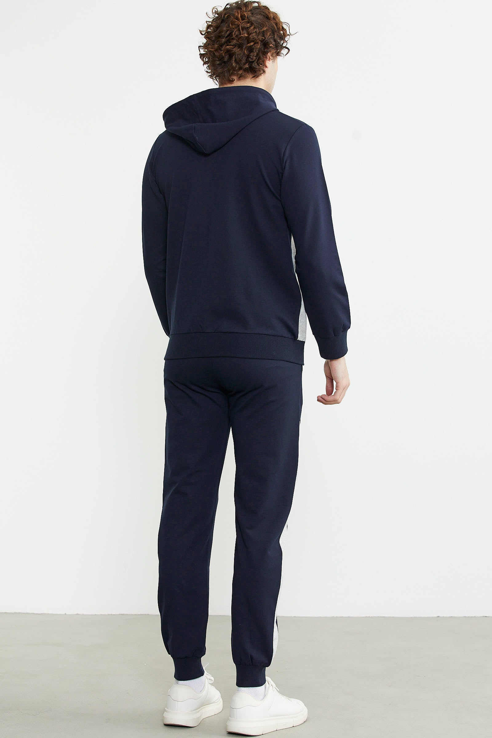 Blok Geçişli Cepli Eşofman Takım - Lacivert - Sementa