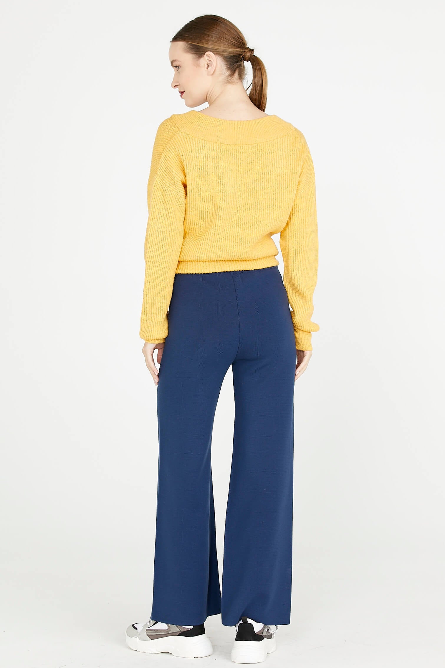 Bol Paça Triko Pantolon - Lacivert (4) Sementa