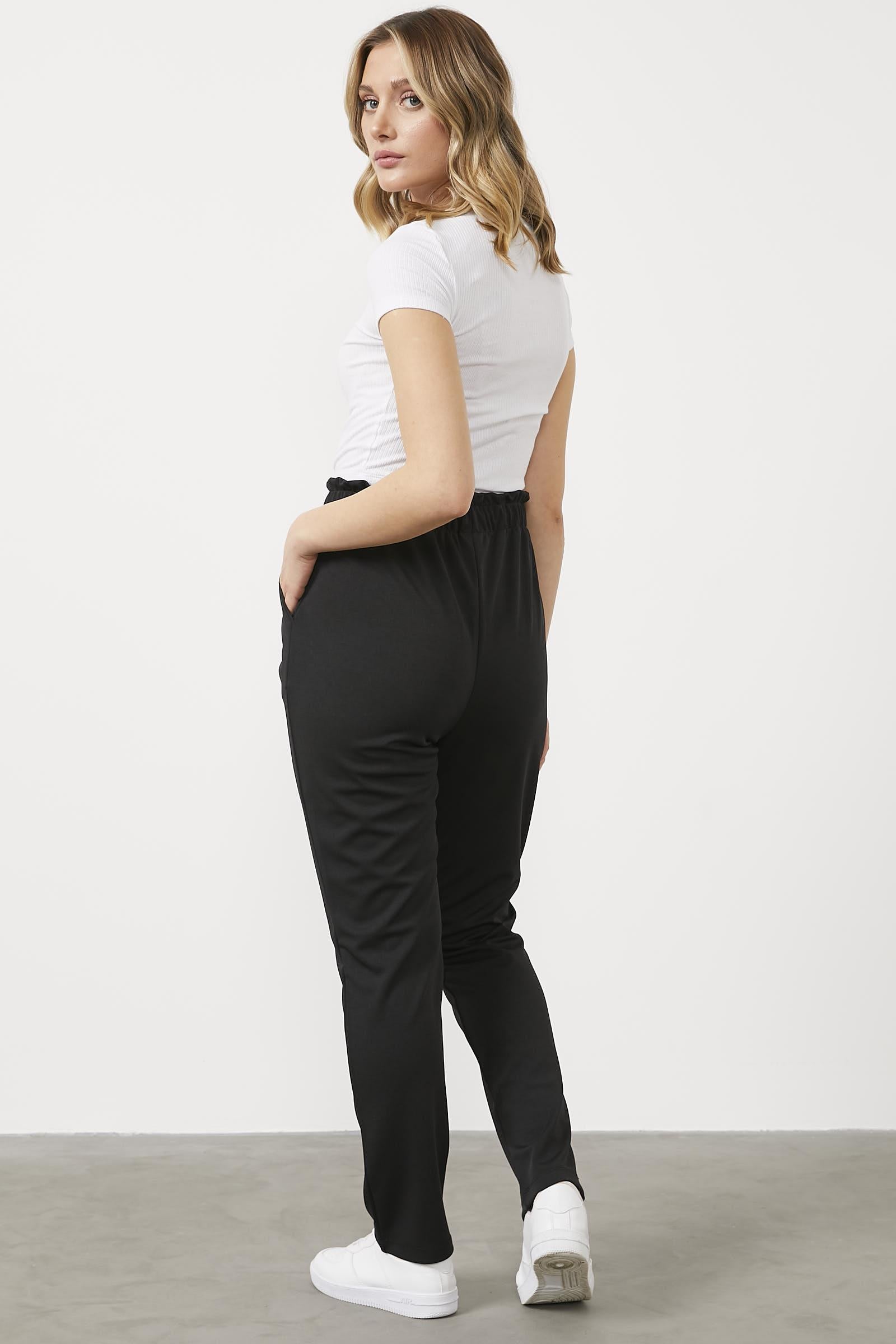 Büyük Beden Beli Lastikli Eşofman Altı - Siyah (5) Sementa