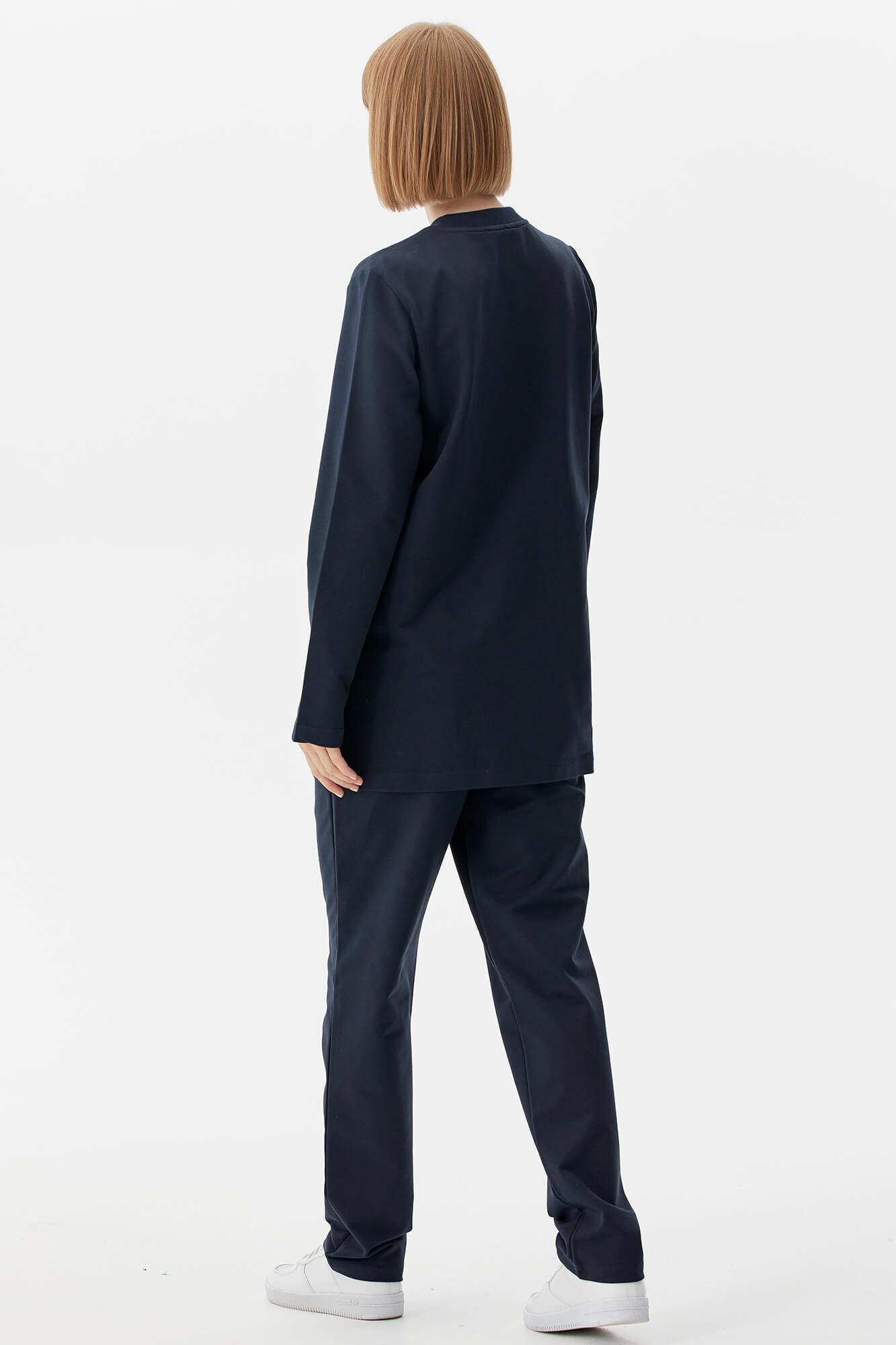 Büyük Beden Fermuarlı Eşofman Takım - Lacivert (7) Sementa