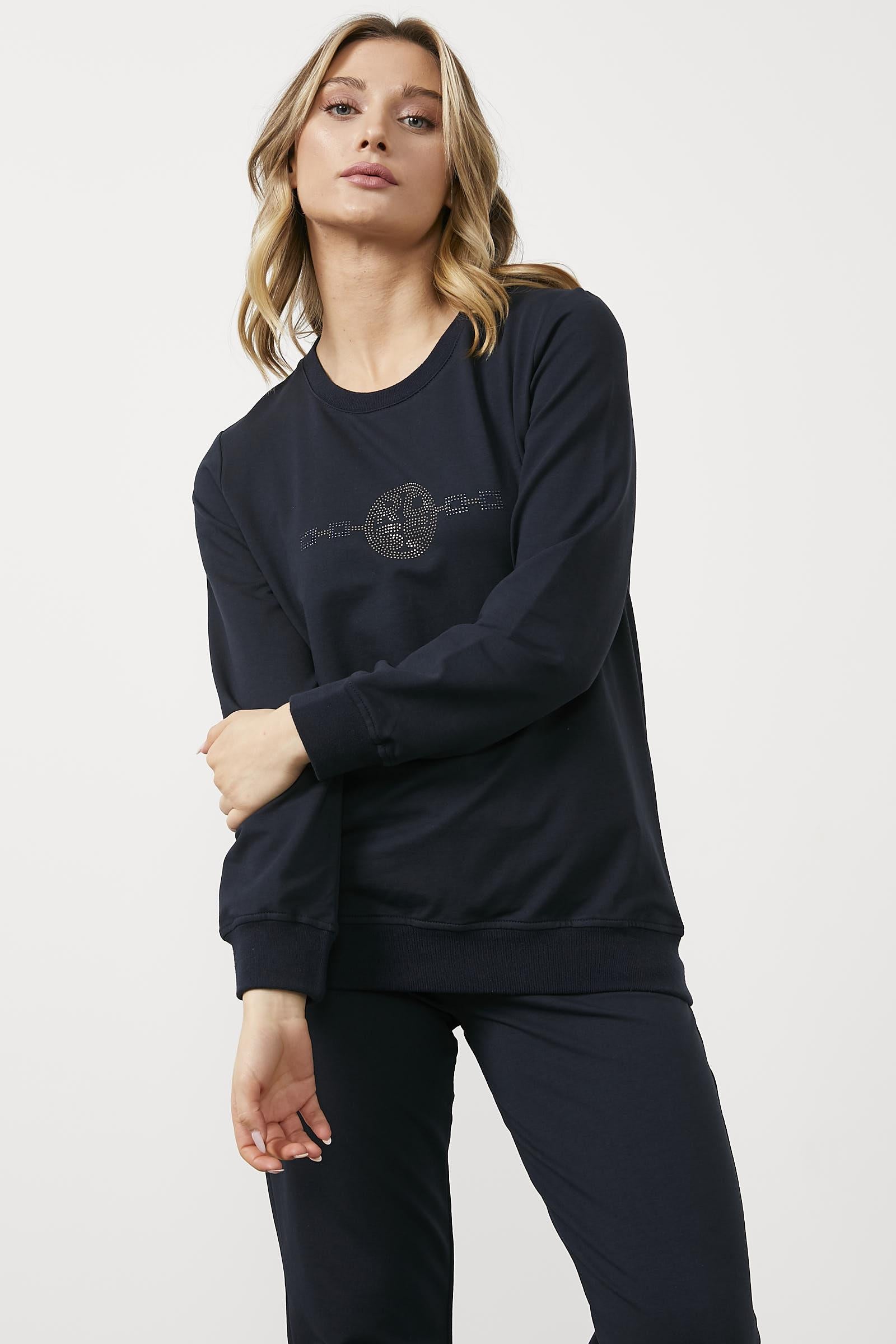 Büyük Beden Kapitone Yelekli Üçlü Eşofman Takım - Lacivert (5) Sementa