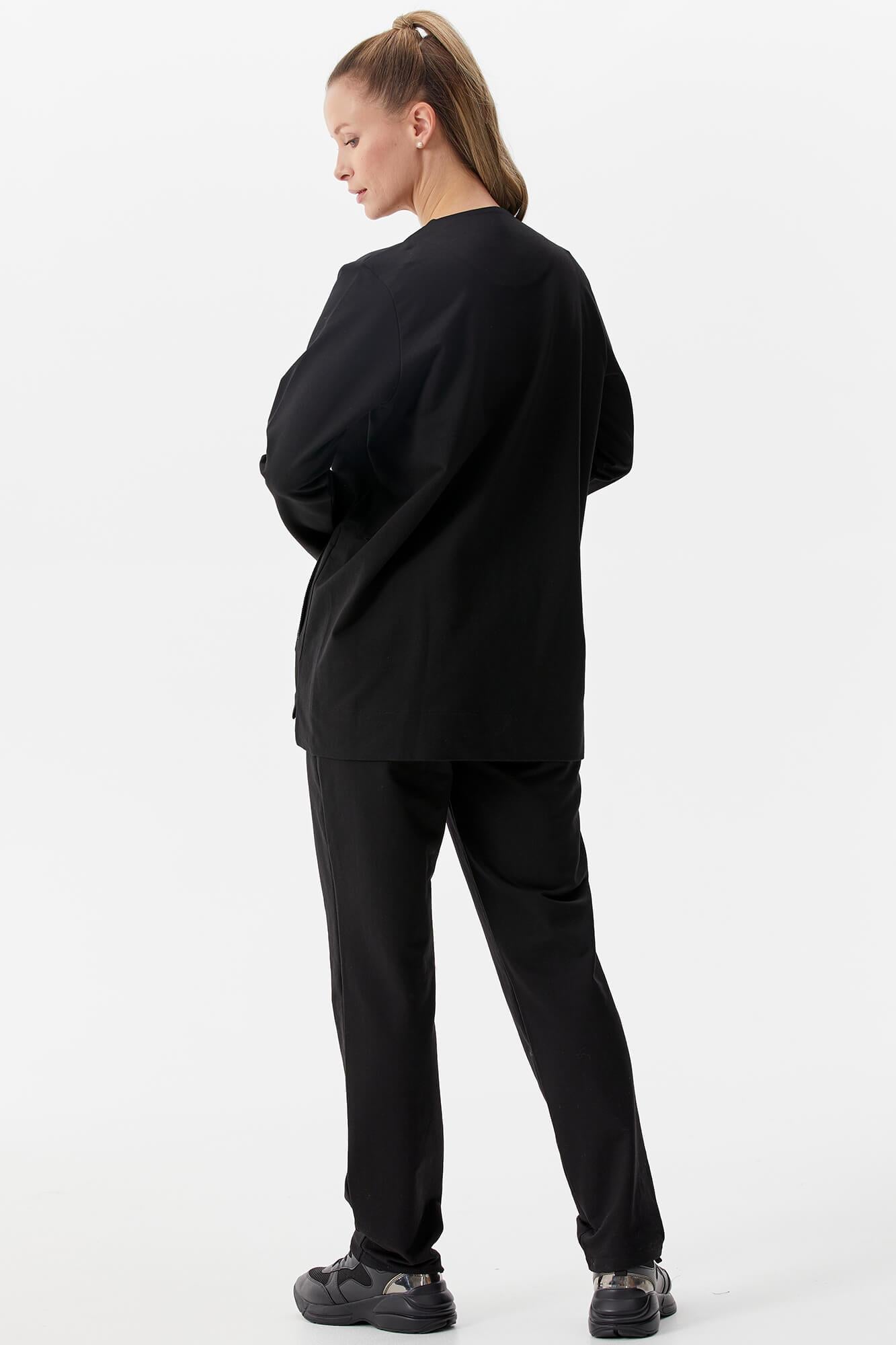 Büyük Beden Taş Detaylı Eşofman Takım - Siyah (6) Sementa