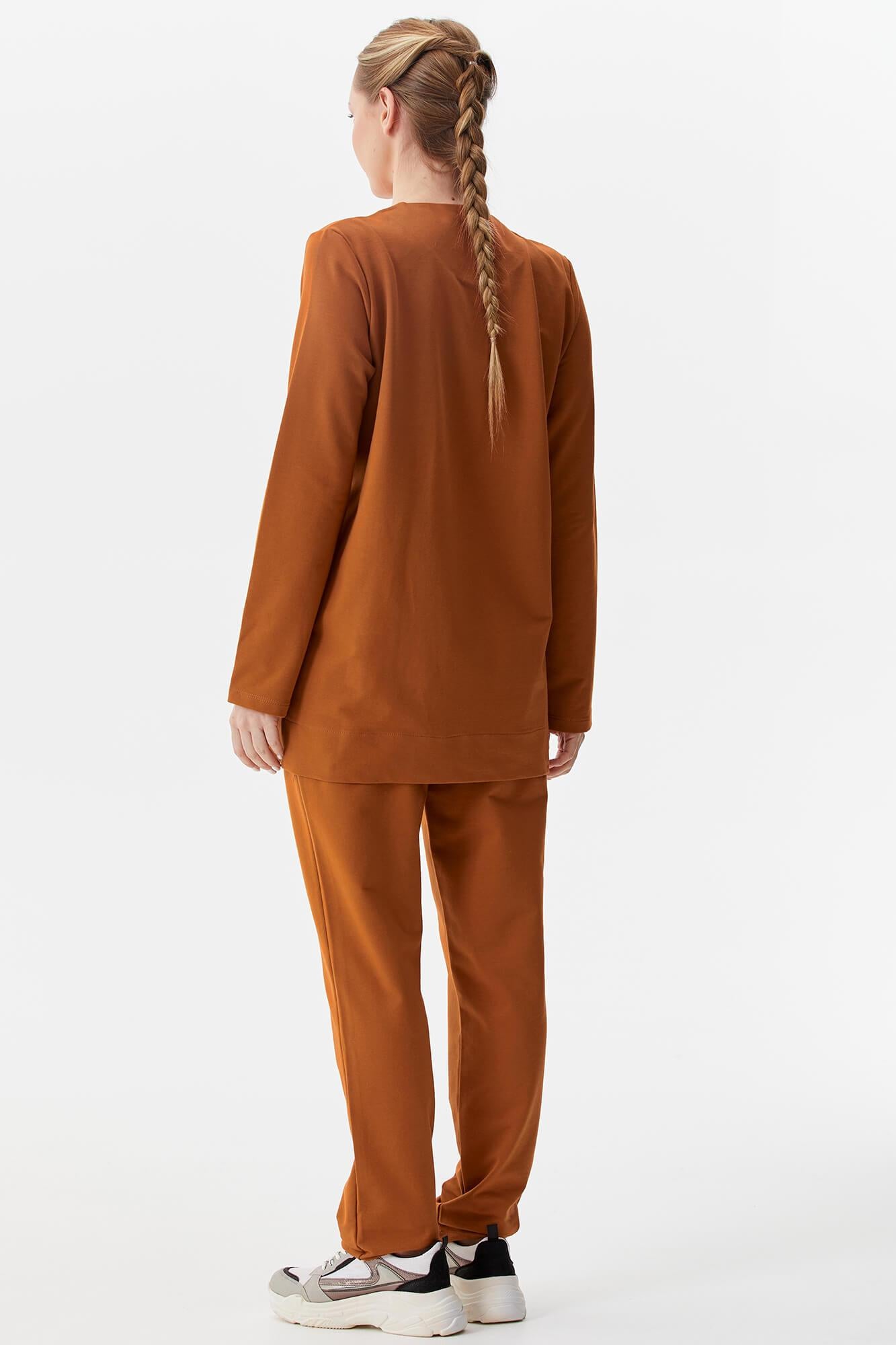 Büyük Beden Taş Detaylı Eşofman Takım - Tarçın (6) Sementa