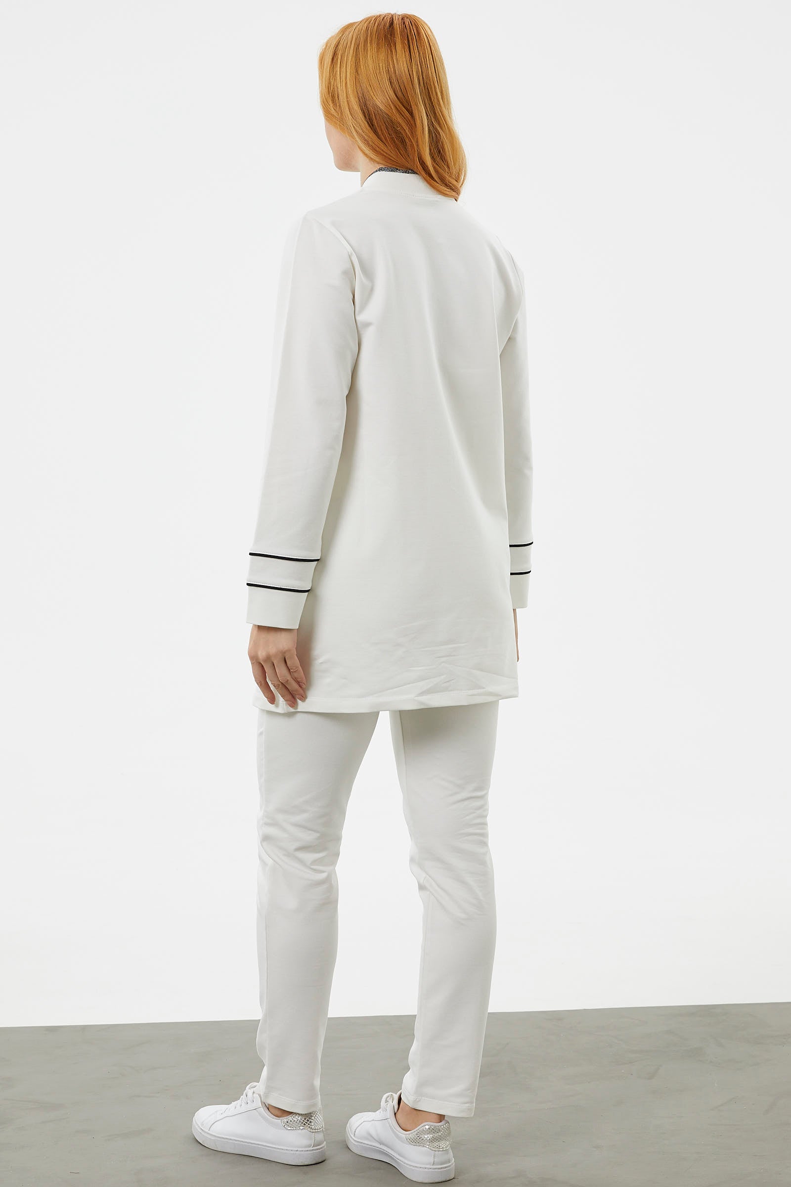 Büyük Beden Tunik Eşofman Takım - Ekru (8) Sementa