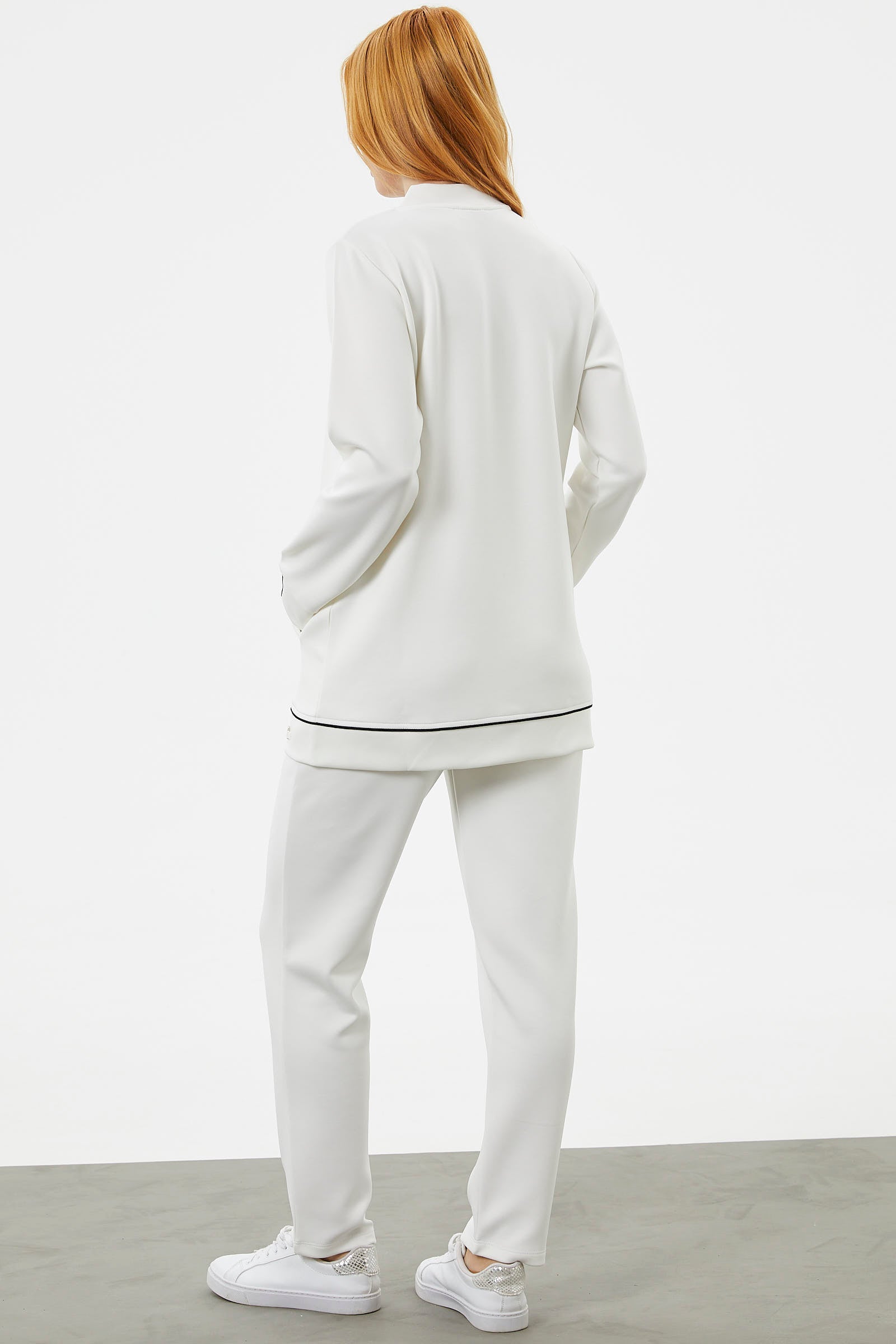 Büyük Beden Tunik Eşofman Takım - Ekru (7) Sementa