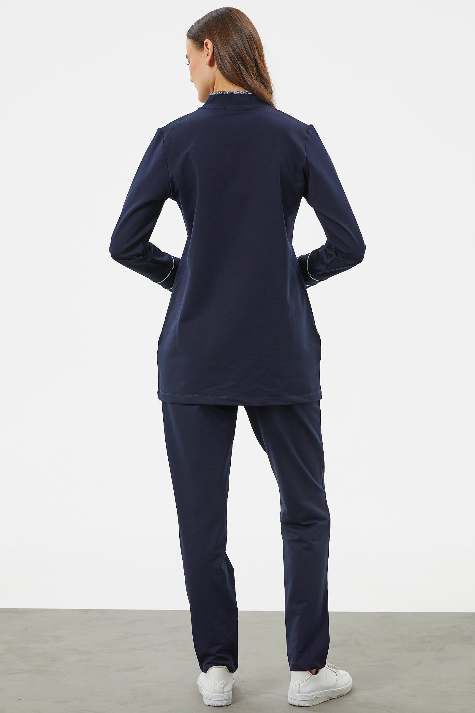 Büyük Beden Tunik Eşofman Takım - Lacivert (7) Sementa