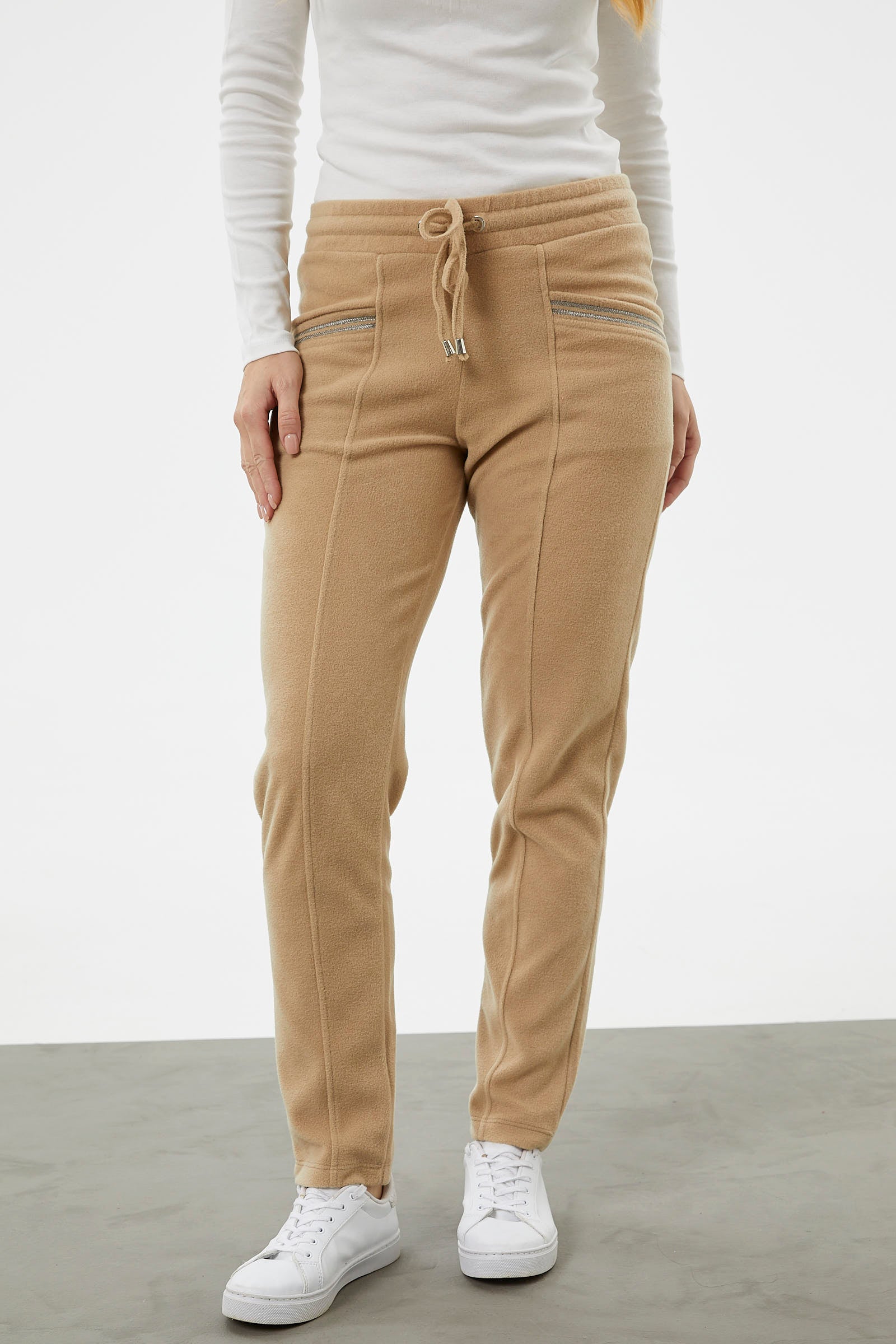 Cep Detaylı Polar Eşofman Altı - Kamel (3) Sementa