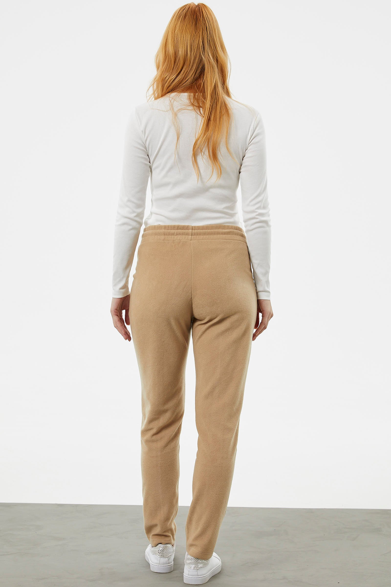 Cep Detaylı Polar Eşofman Altı - Kamel (4) Sementa