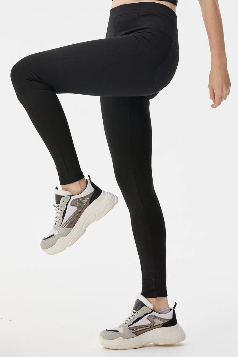 Cep Detaylı Tayt - Siyah (4) Sementa