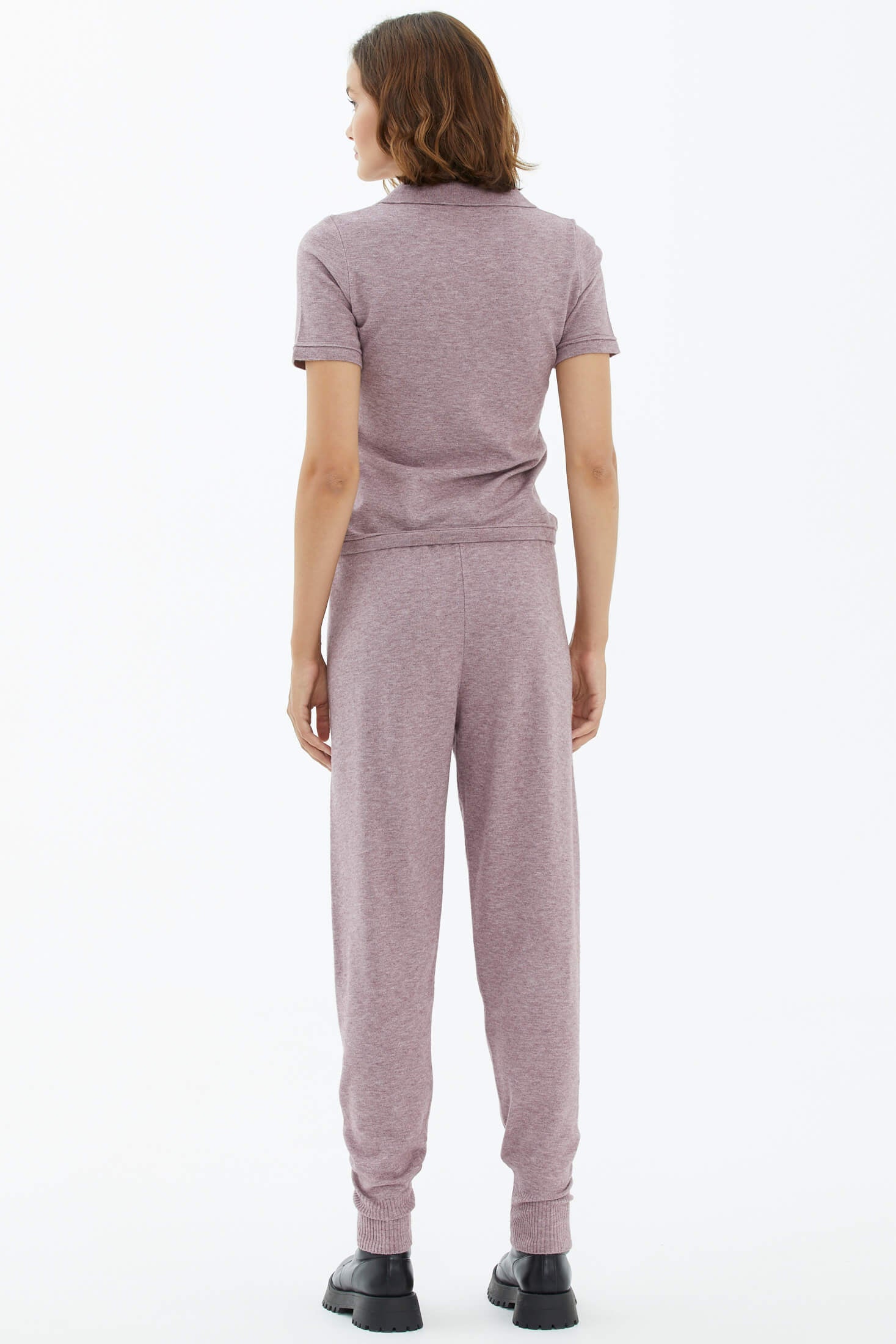 Cepli Bağcıklı Triko Pantolon - Gül (4) Sementa