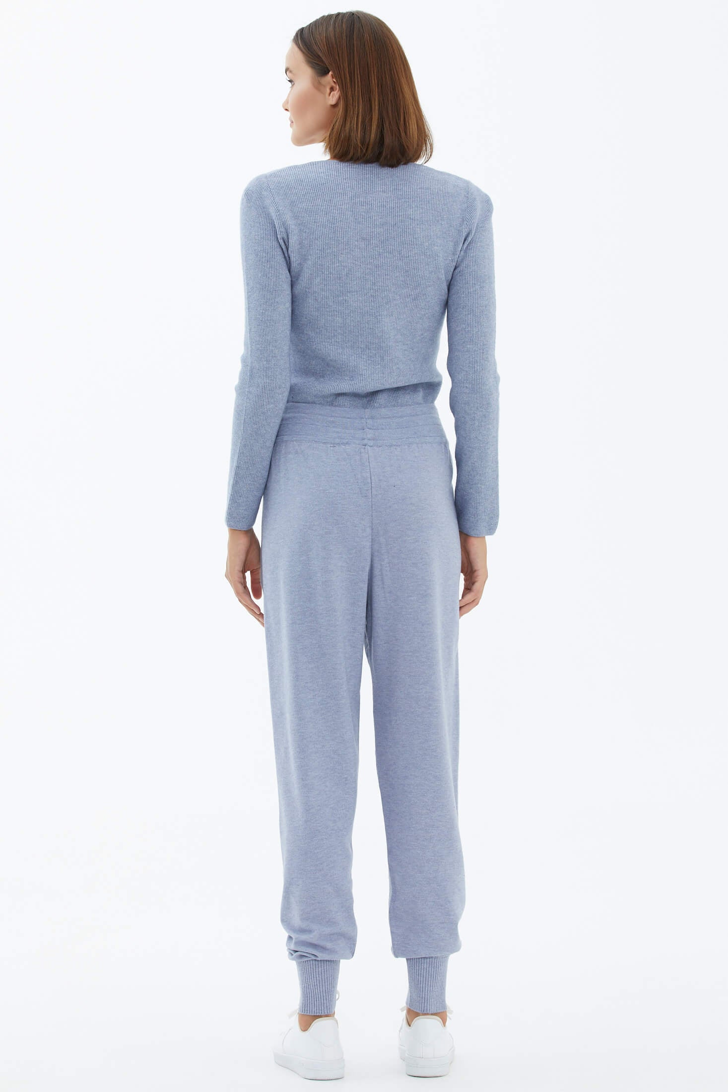 Cepli Bağcıklı Triko Pantolon - Mavi (4) Sementa