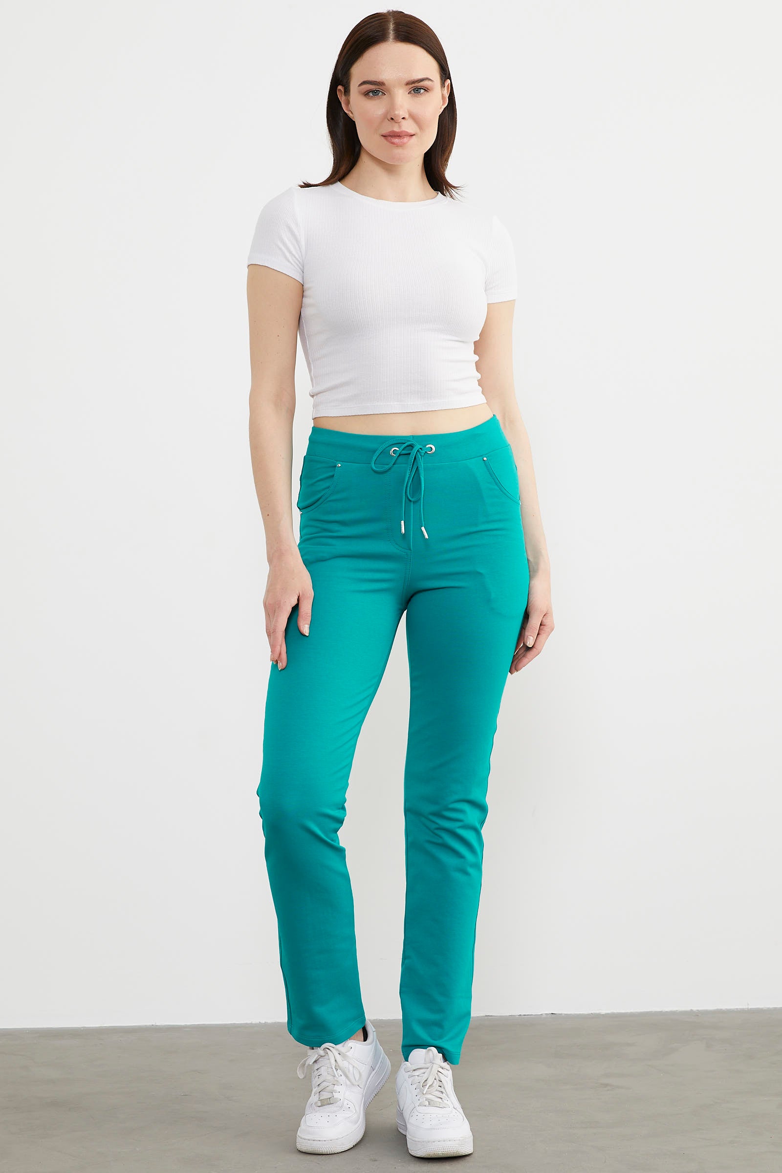 Cepli Düz Paça Eşofman Altı - Petrol (2) Sementa