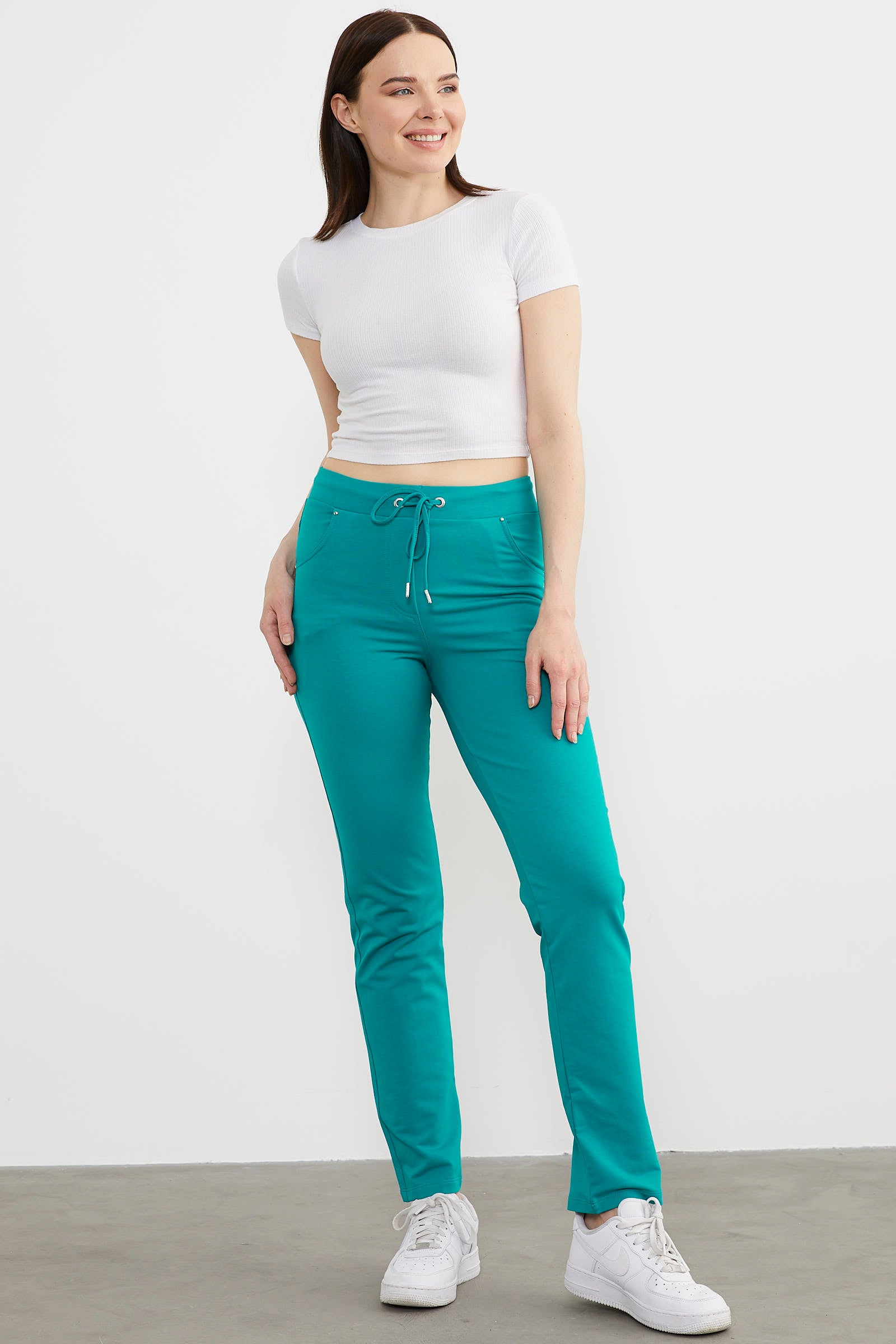 Cepli Düz Paça Eşofman Altı - Petrol (3) Sementa