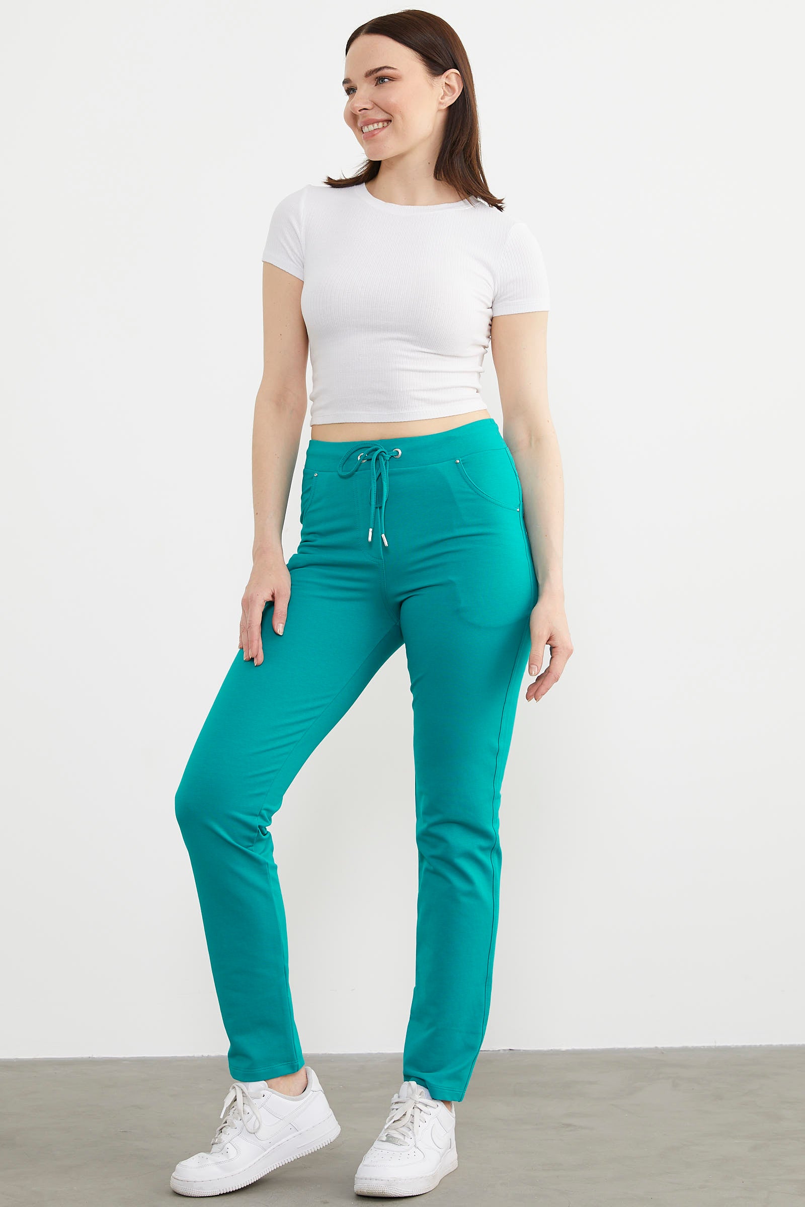 Cepli Düz Paça Eşofman Altı - Petrol (5) Sementa