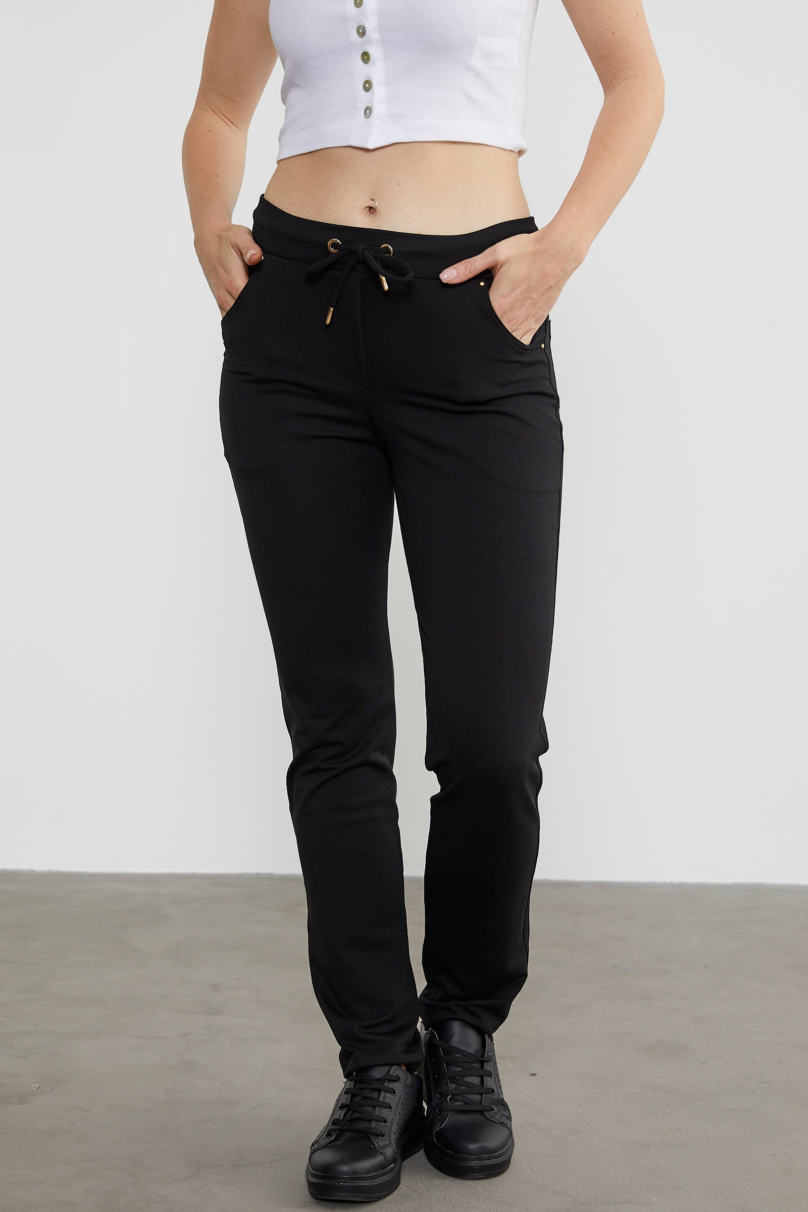 Cepli Düz Paça Eşofman Altı - Siyah (3) Sementa