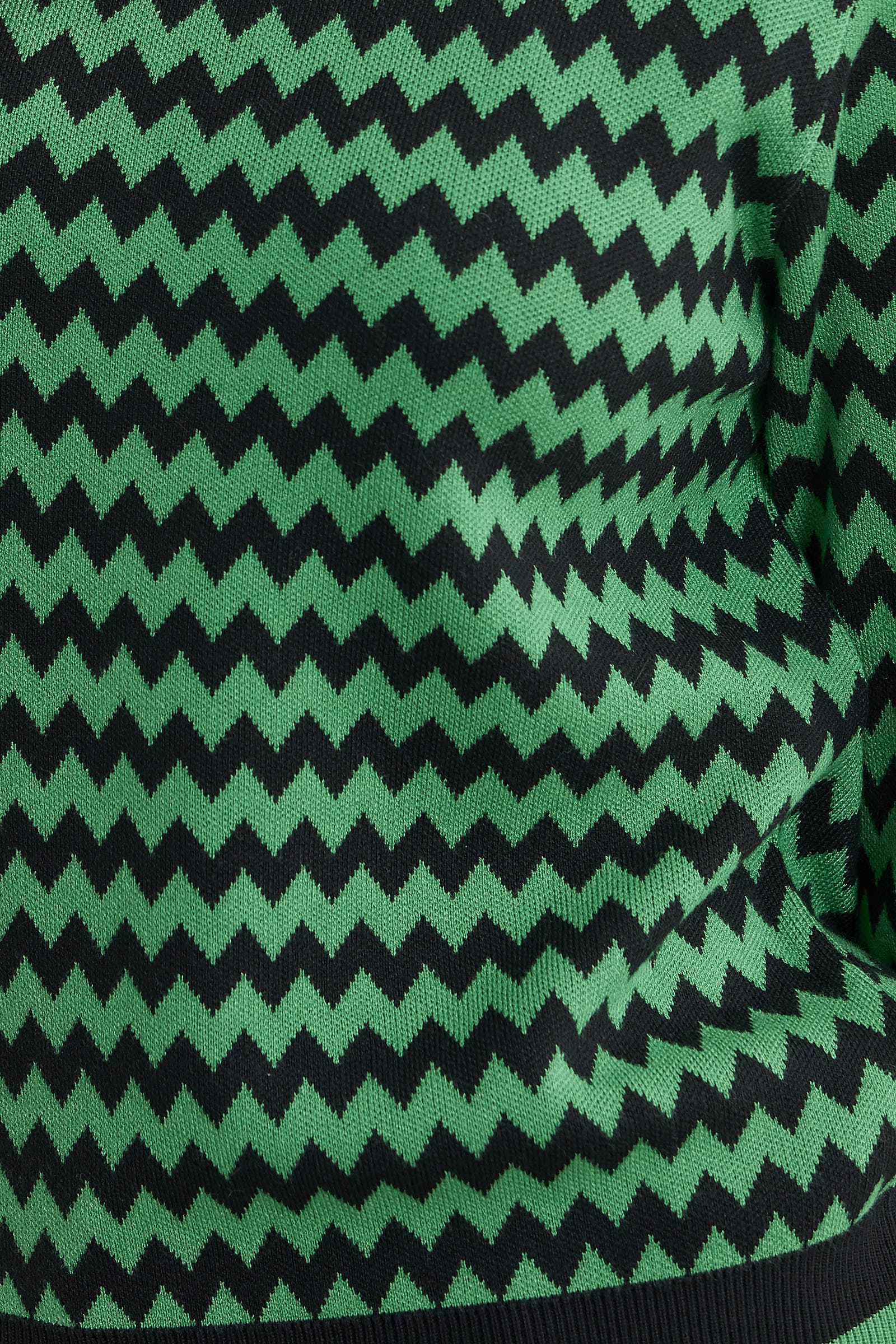 Çift Renk Kazayağı Desenli Triko Kazak - Siyah - Sementa