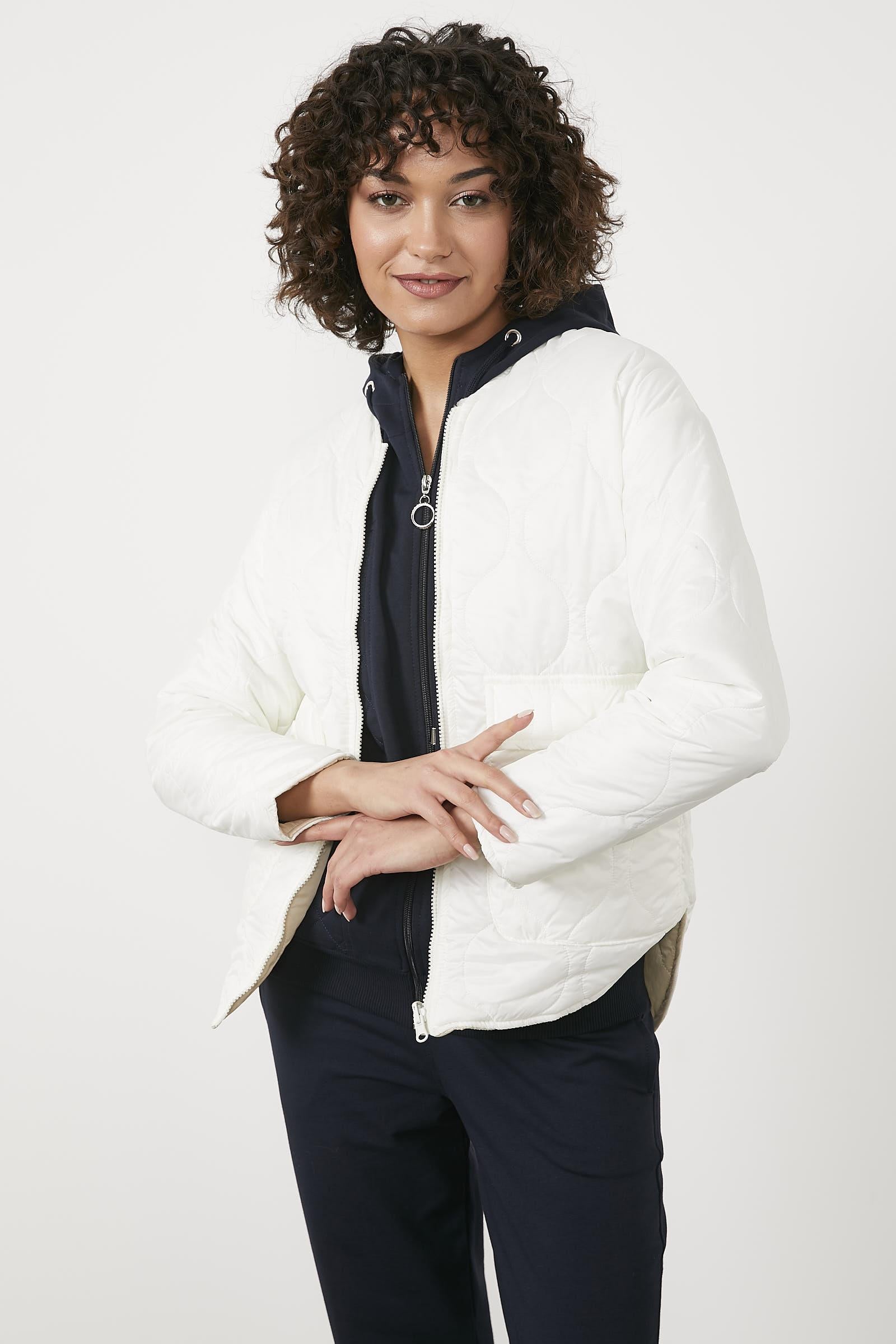 Çift Taraflı Giyilebilen Kapitone Mont - Taş - Sementa