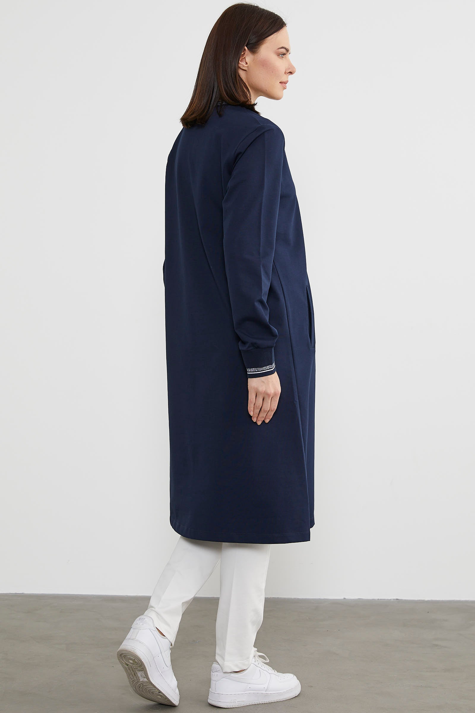 Çıtçıtlı Sıfır Yaka Kap - Lacivert (5) Sementa