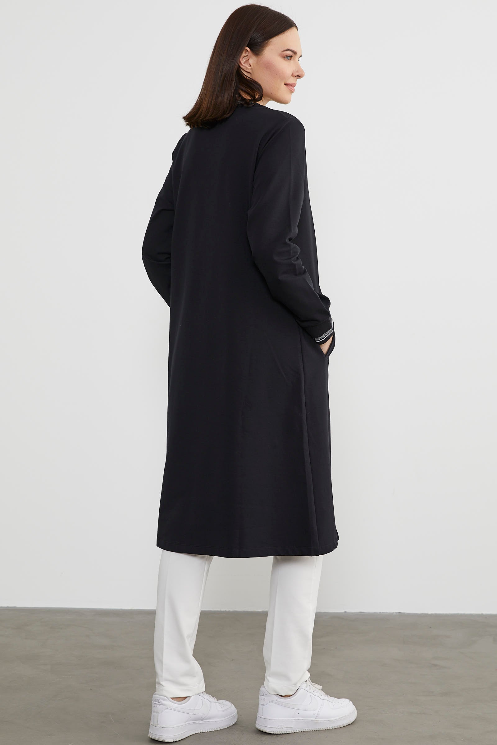 Çıtçıtlı Sıfır Yaka Kap - Siyah (6) Sementa