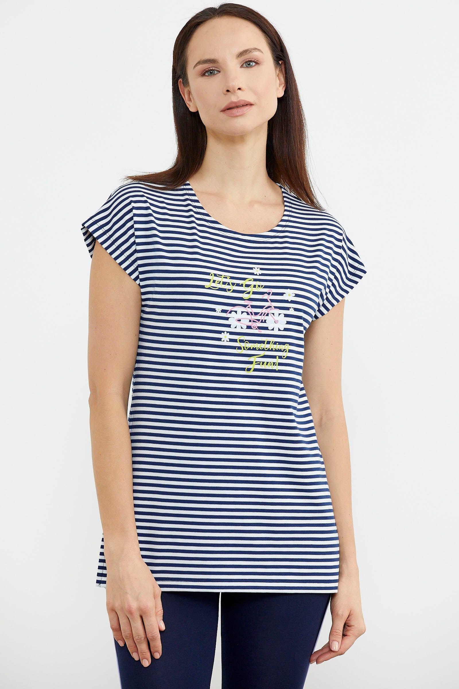 Çizgi Kombinli Taytlı İkili Takım - Lacivert (3) Sementa