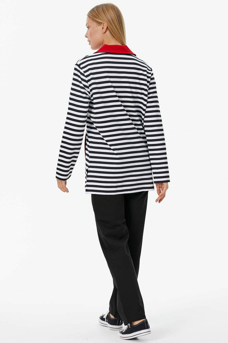 Çizgili Marine Eşofman Takım - Siyah (5) Sementa