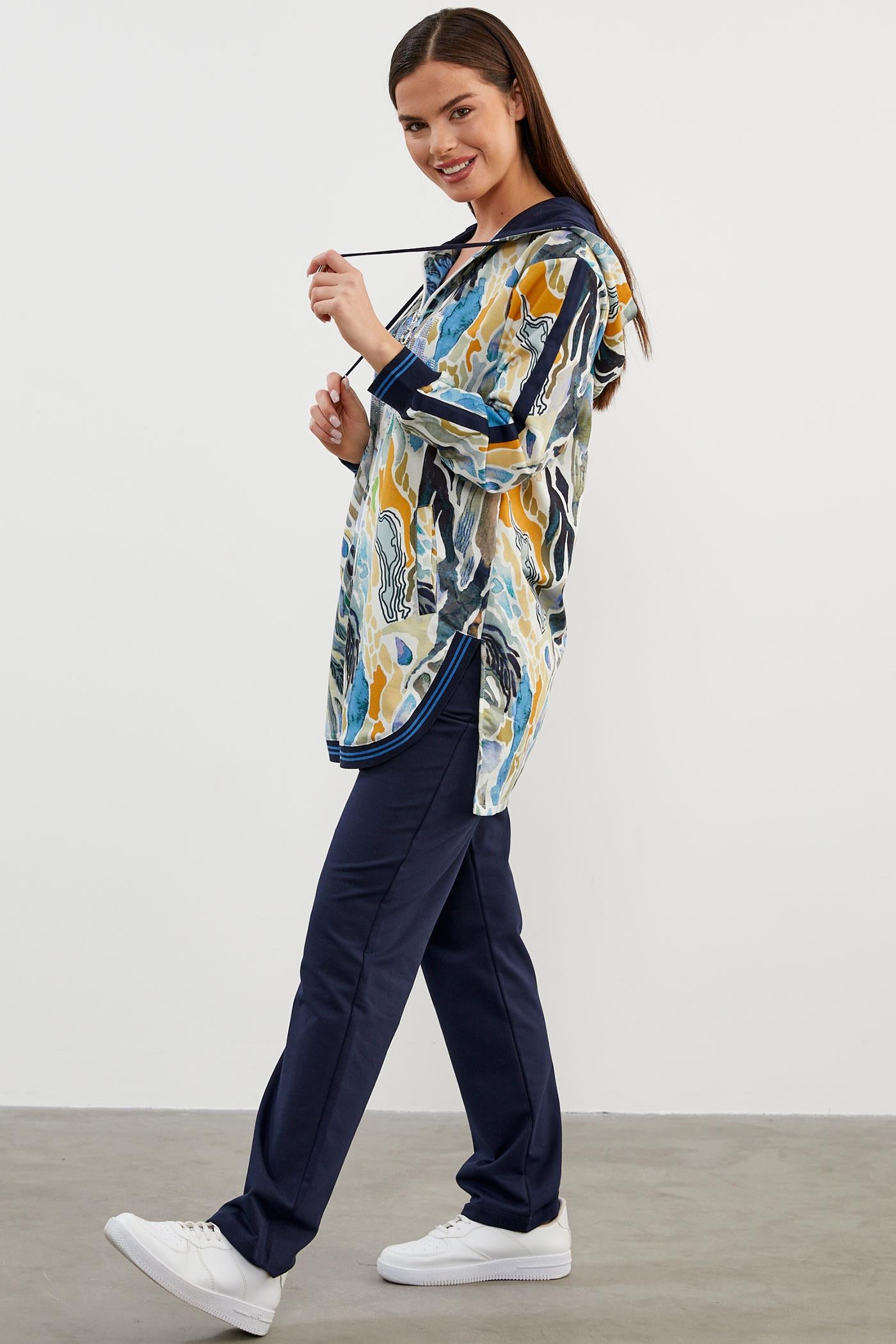 Çok Renkli Kombinli Rahat Kalıp Takım - Mavi (6) Sementa