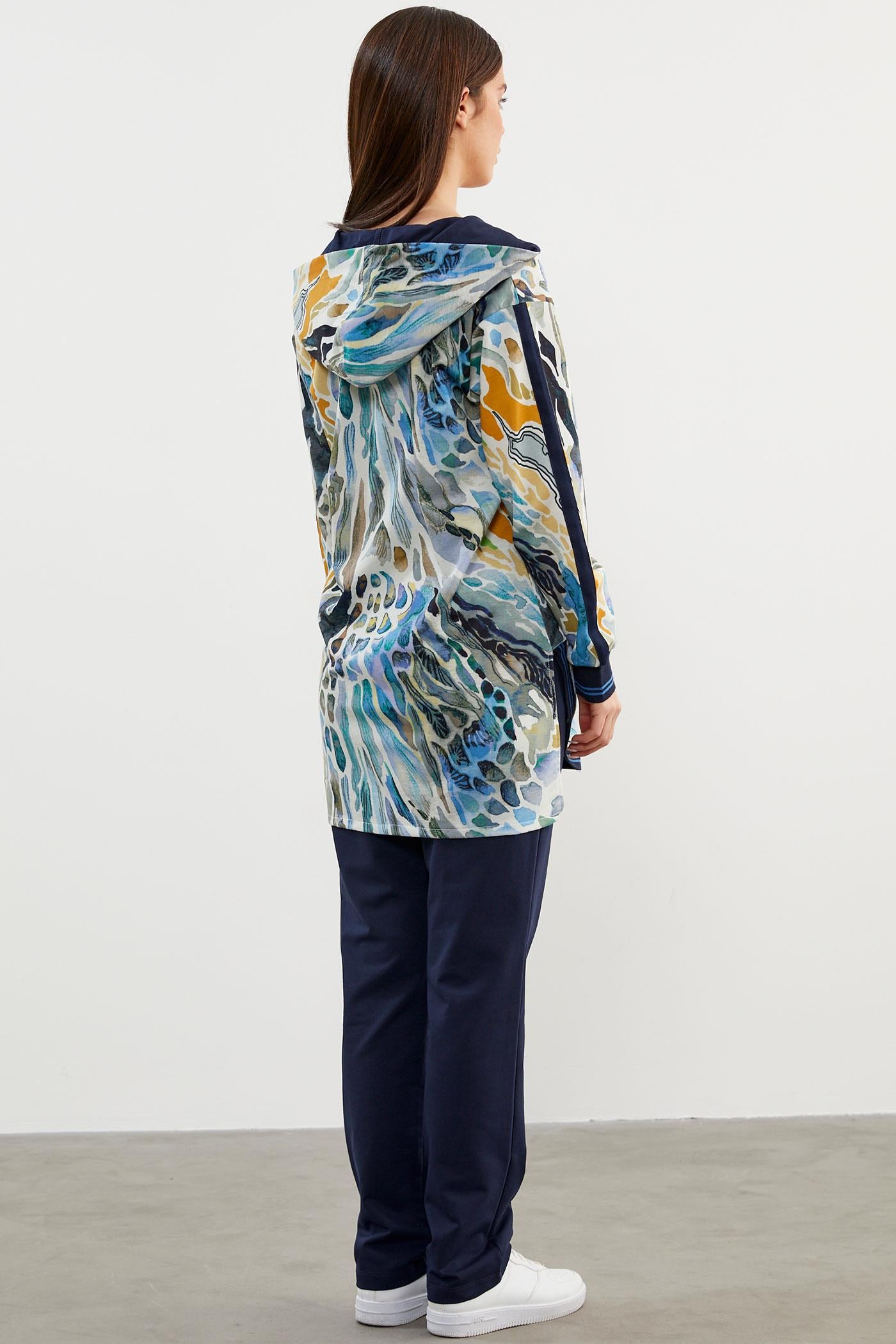 Çok Renkli Kombinli Rahat Kalıp Takım - Mavi (8) Sementa