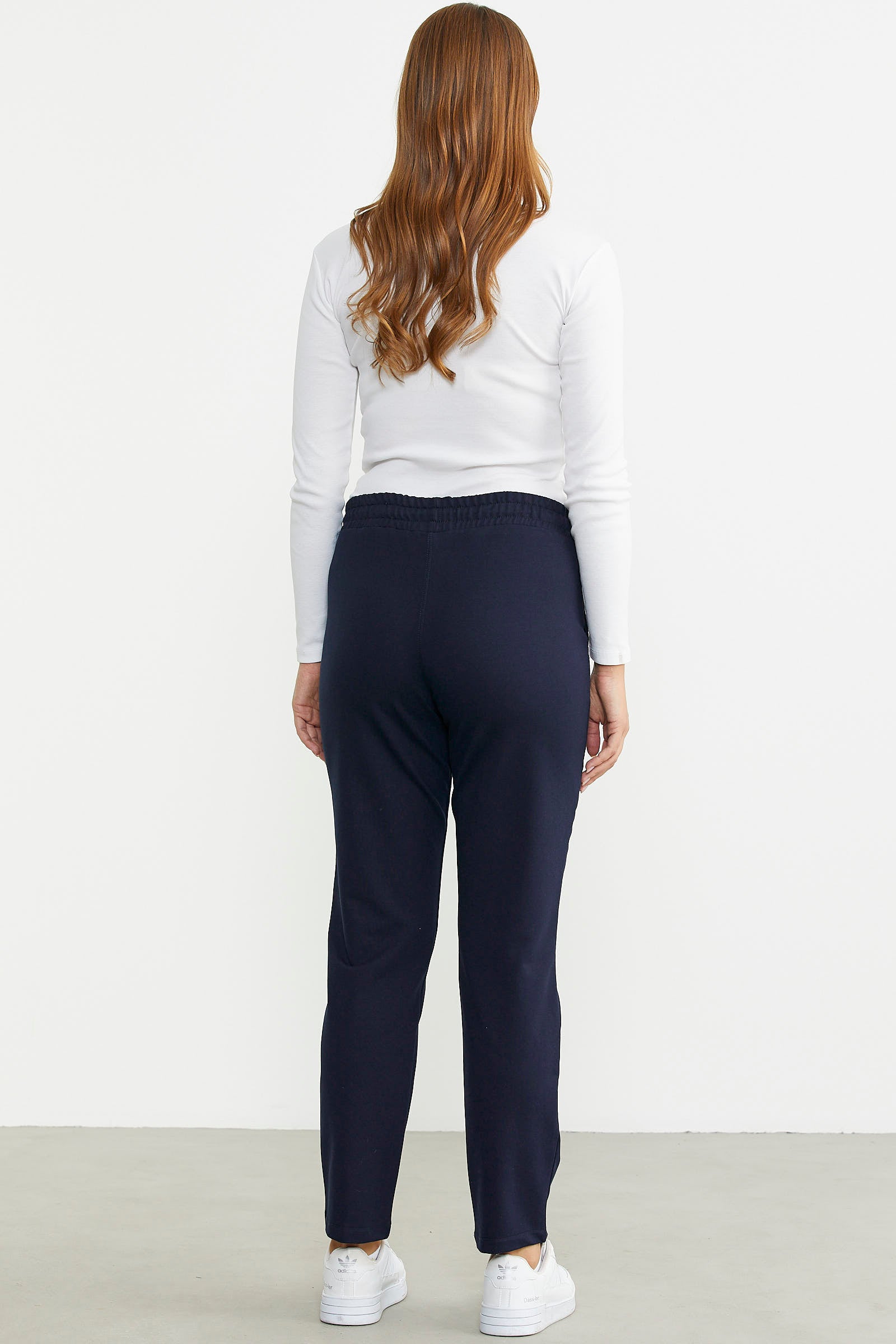 Dar Paça Beli İpli Eşofman Altı - Lacivert - Sementa