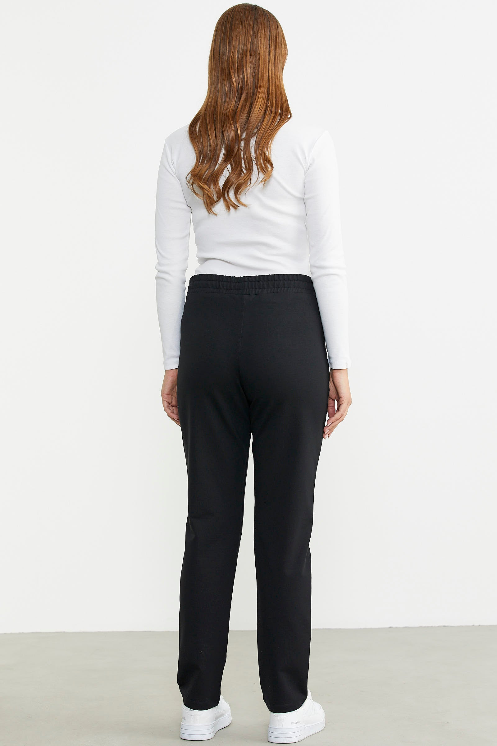 Dar Paça Beli İpli Eşofman Altı - Siyah - Sementa