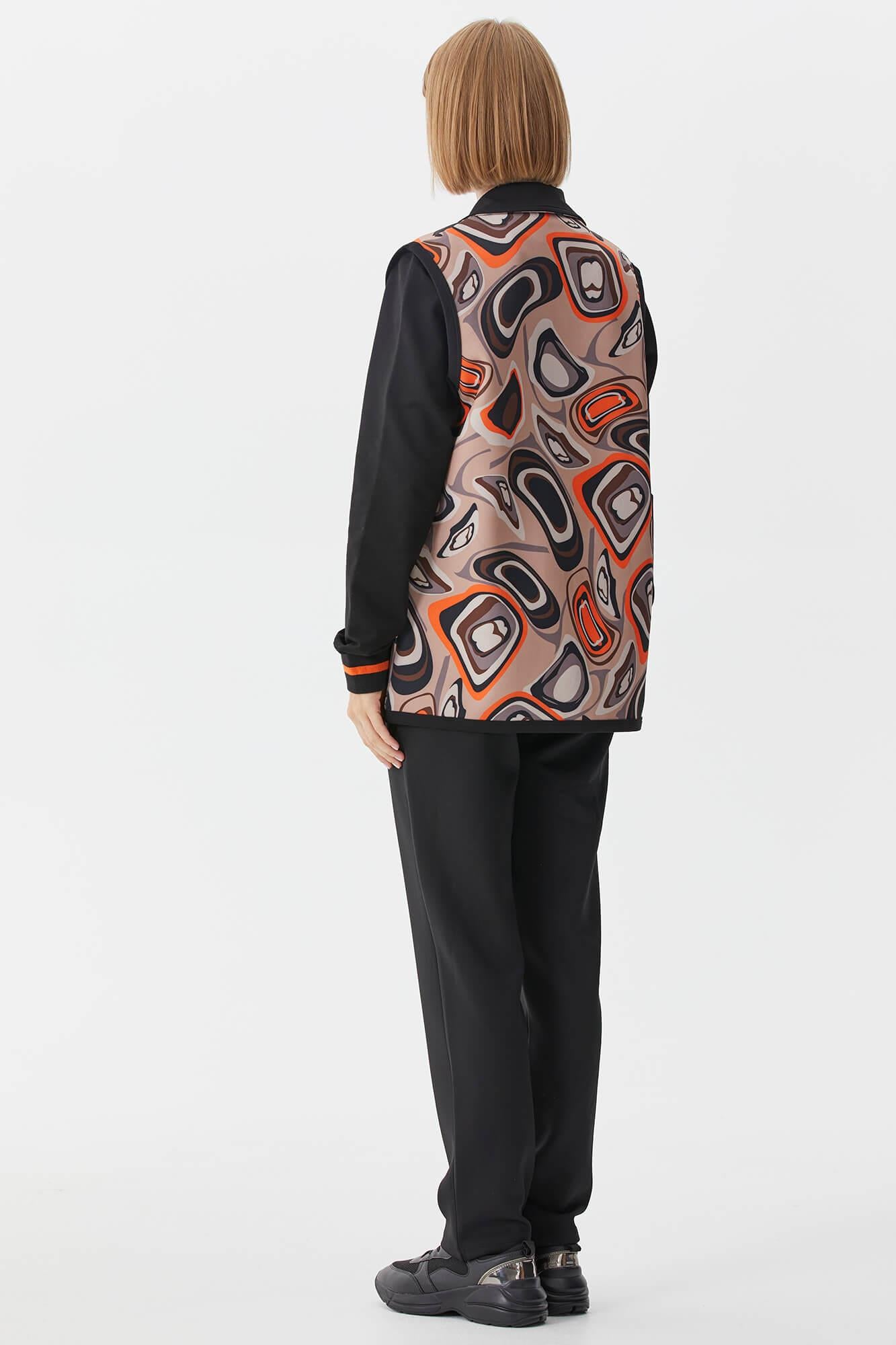 Desenli Üçlü Eşofman Takım - Vizon (6) Sementa