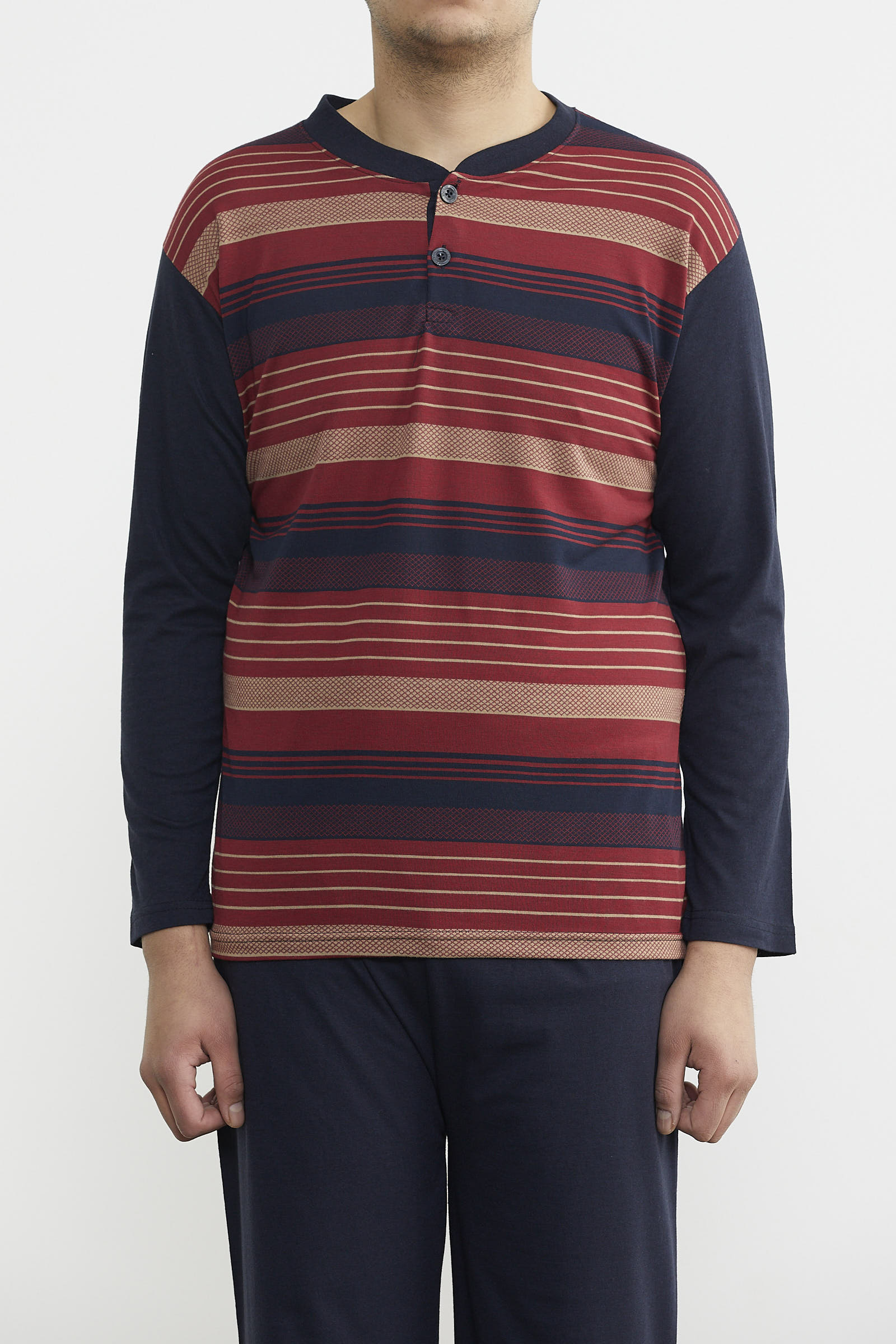 Desenli Yazlık Pijama Takım - Bordo (2) Sementa