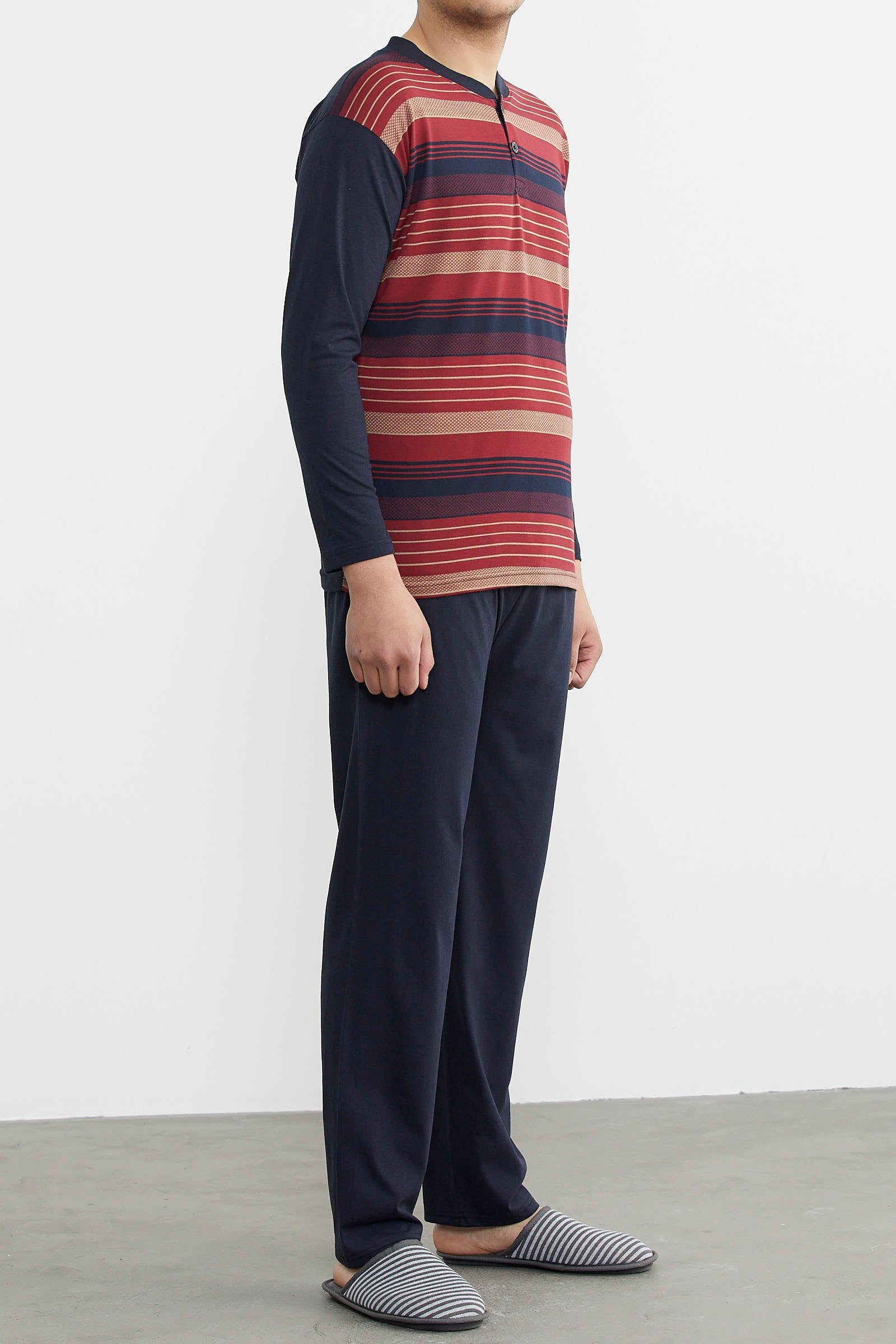 Desenli Yazlık Pijama Takım - Bordo (4) Sementa