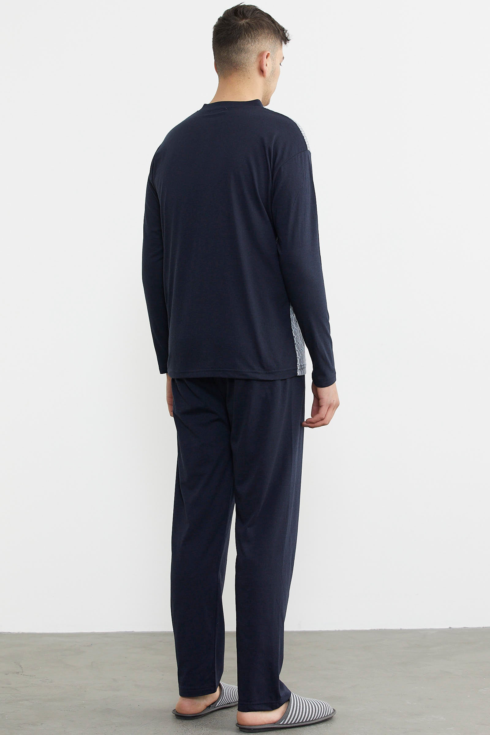 Desenli Yazlık Pijama Takım - Gri (5) Sementa