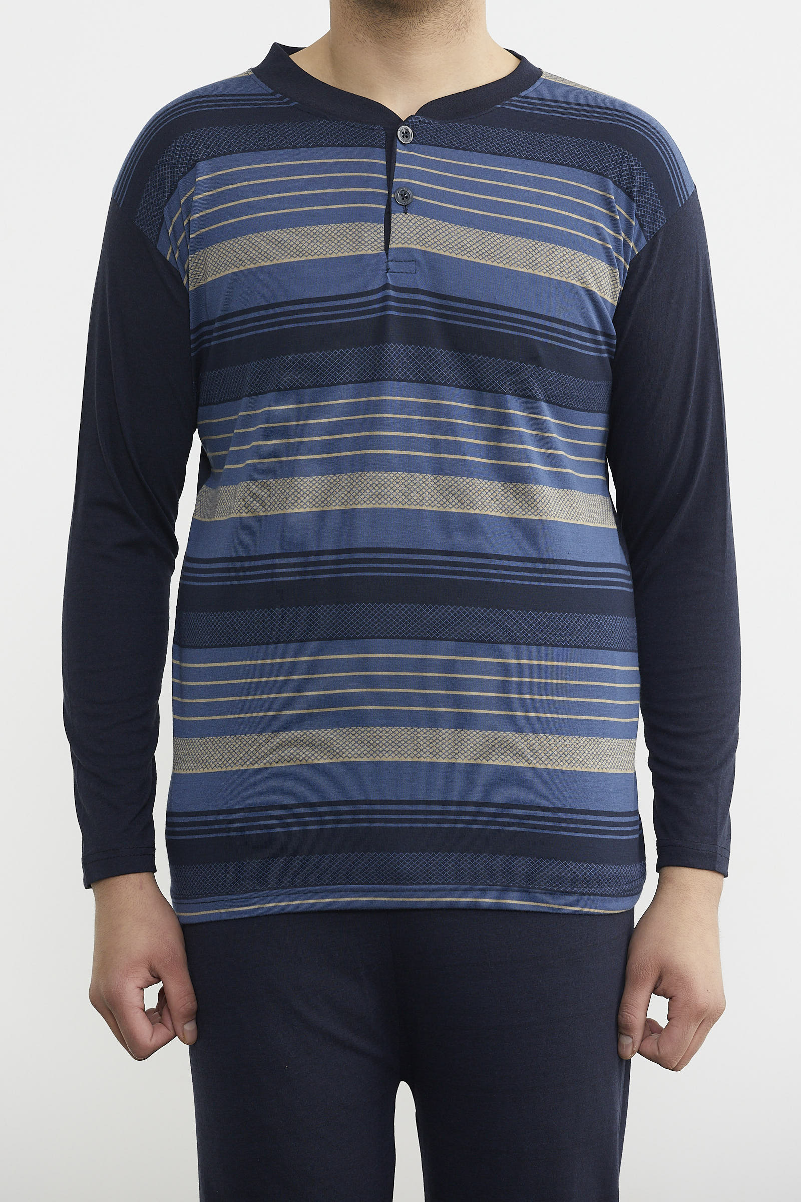 Desenli Yazlık Pijama Takım - Indigo (2) Sementa