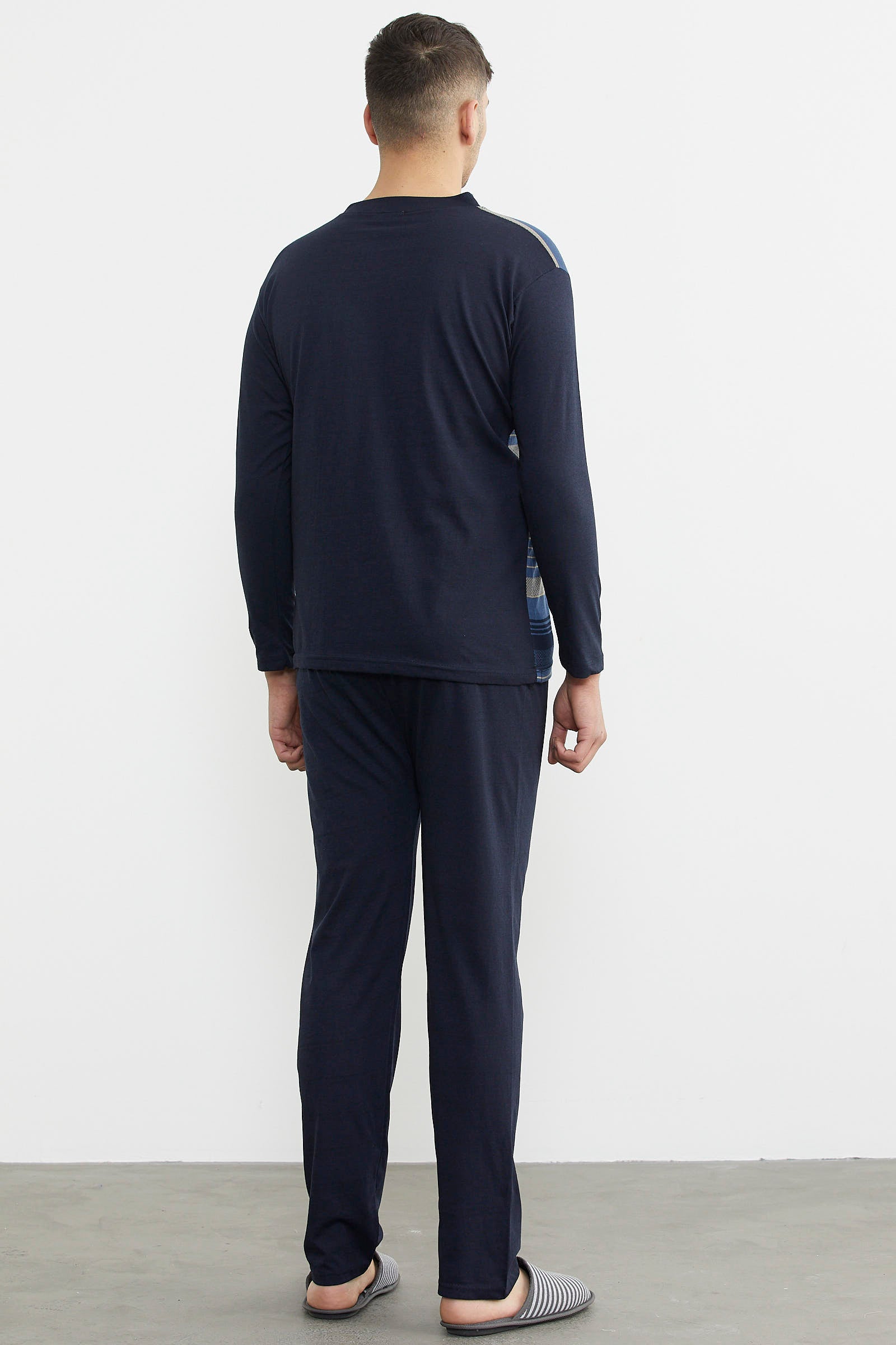 Desenli Yazlık Pijama Takım - Indigo (5) Sementa