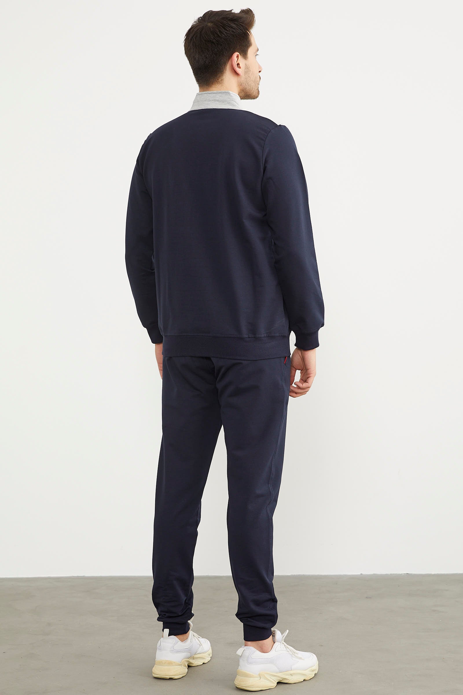 Dik Yaka Yarım Fermuarlı Eşofman Takım - Lacivert (6) Sementa