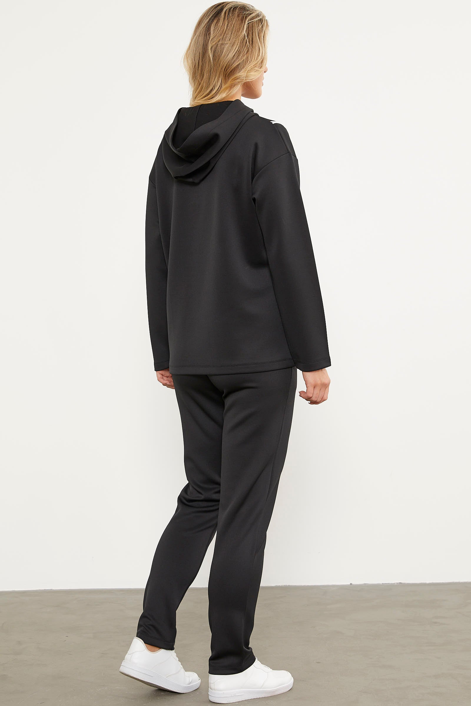 Fermuar Detaylı Cepli Eşofman Takım - Siyah (7) Sementa