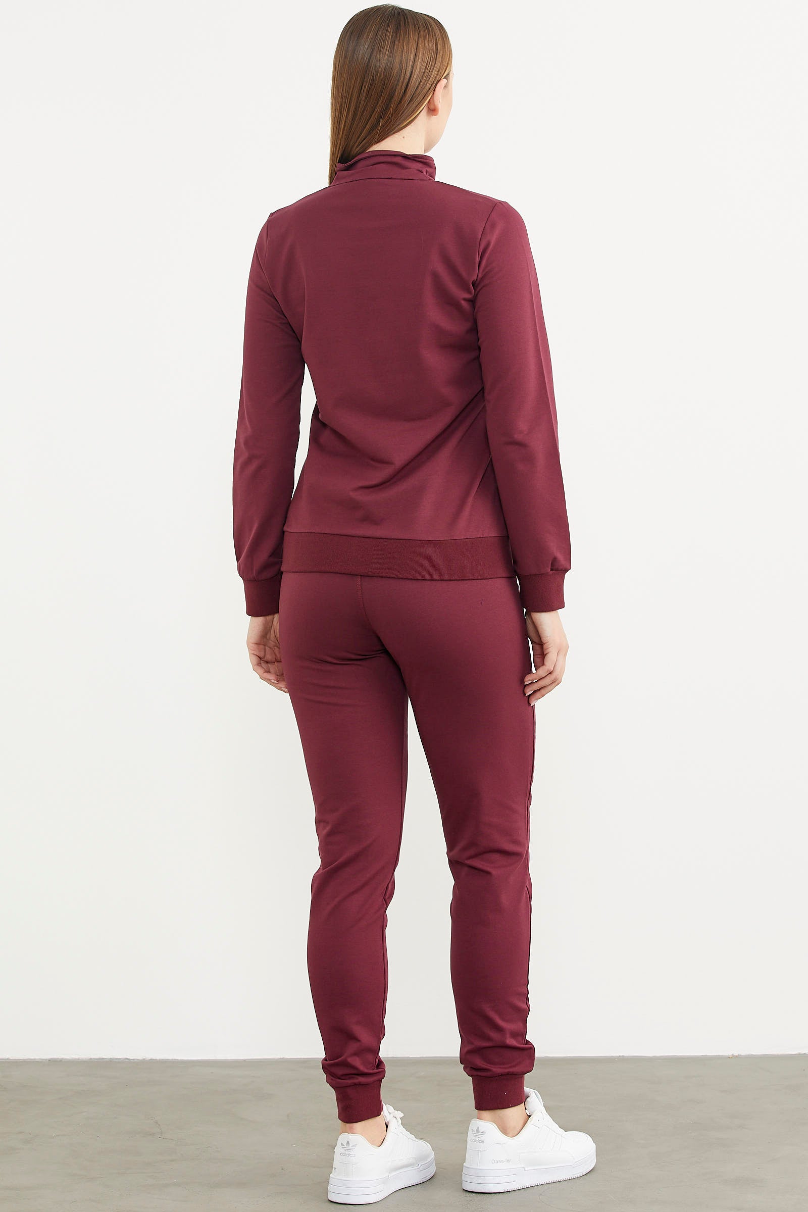 Fermuarlı Jogger Eşofman Takım - Bordo (7) Sementa