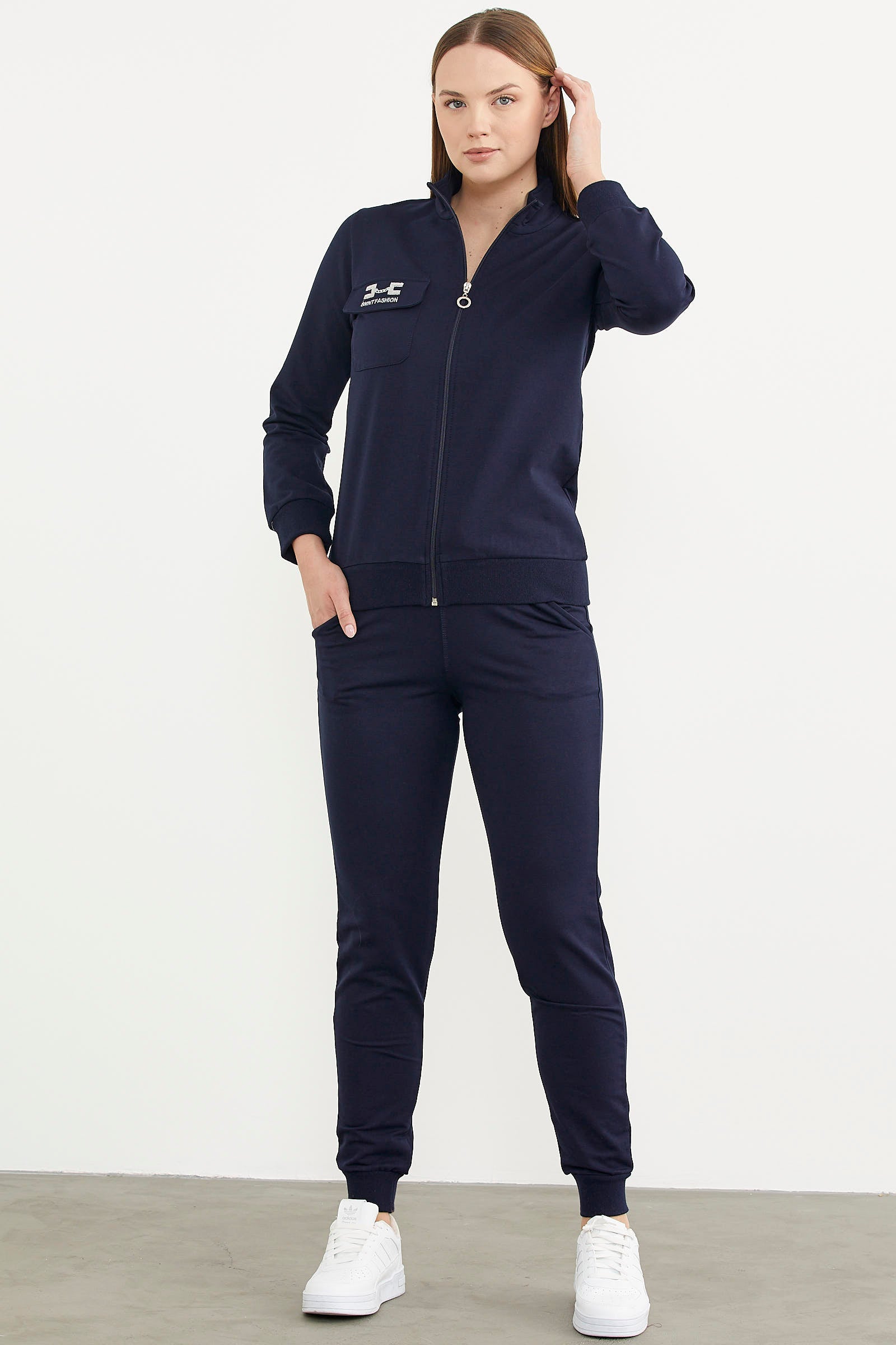 Fermuarlı Jogger Eşofman Takım - Lacivert (2) Sementa