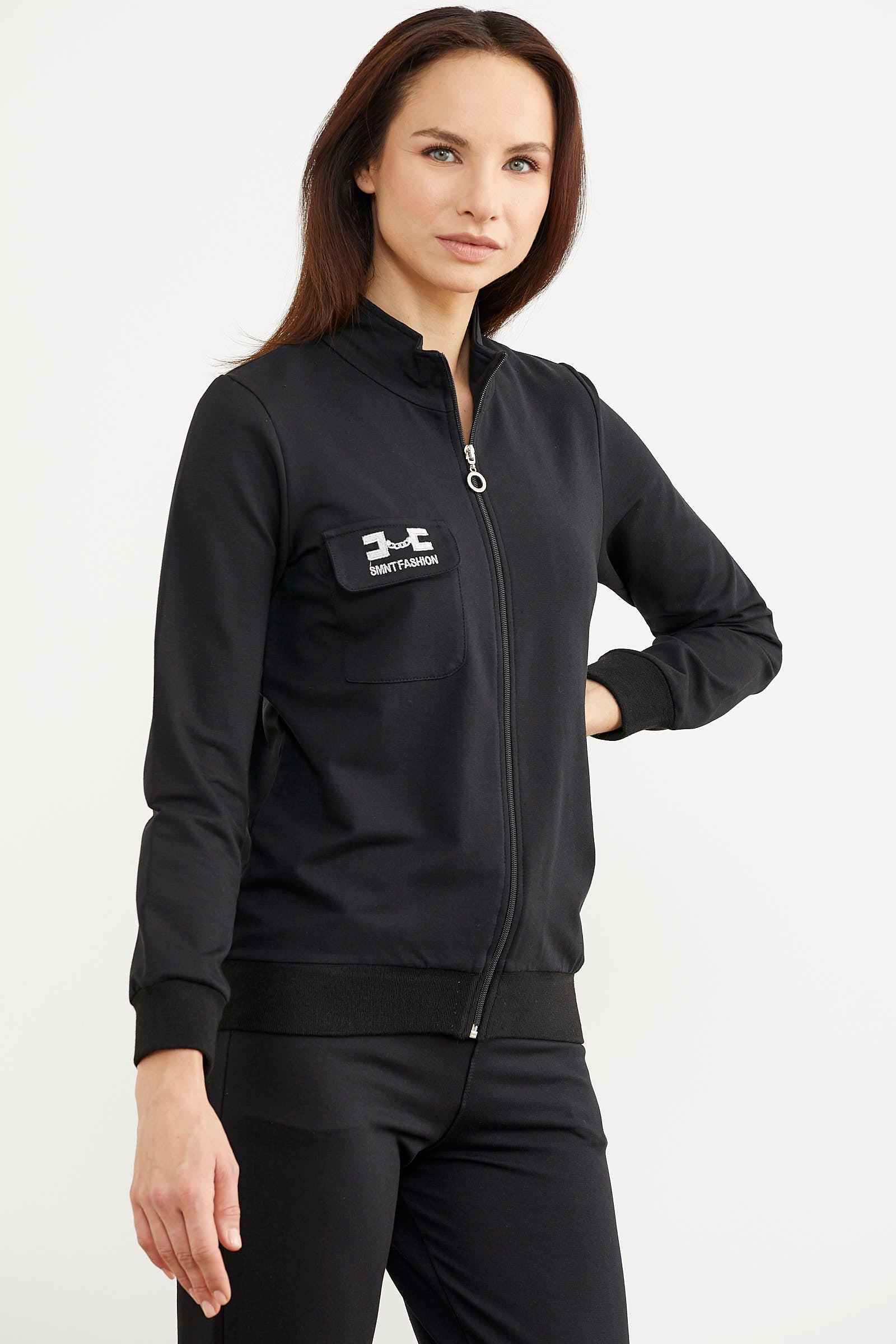 Fermuarlı Jogger Eşofman Takım - Siyah (2) Sementa