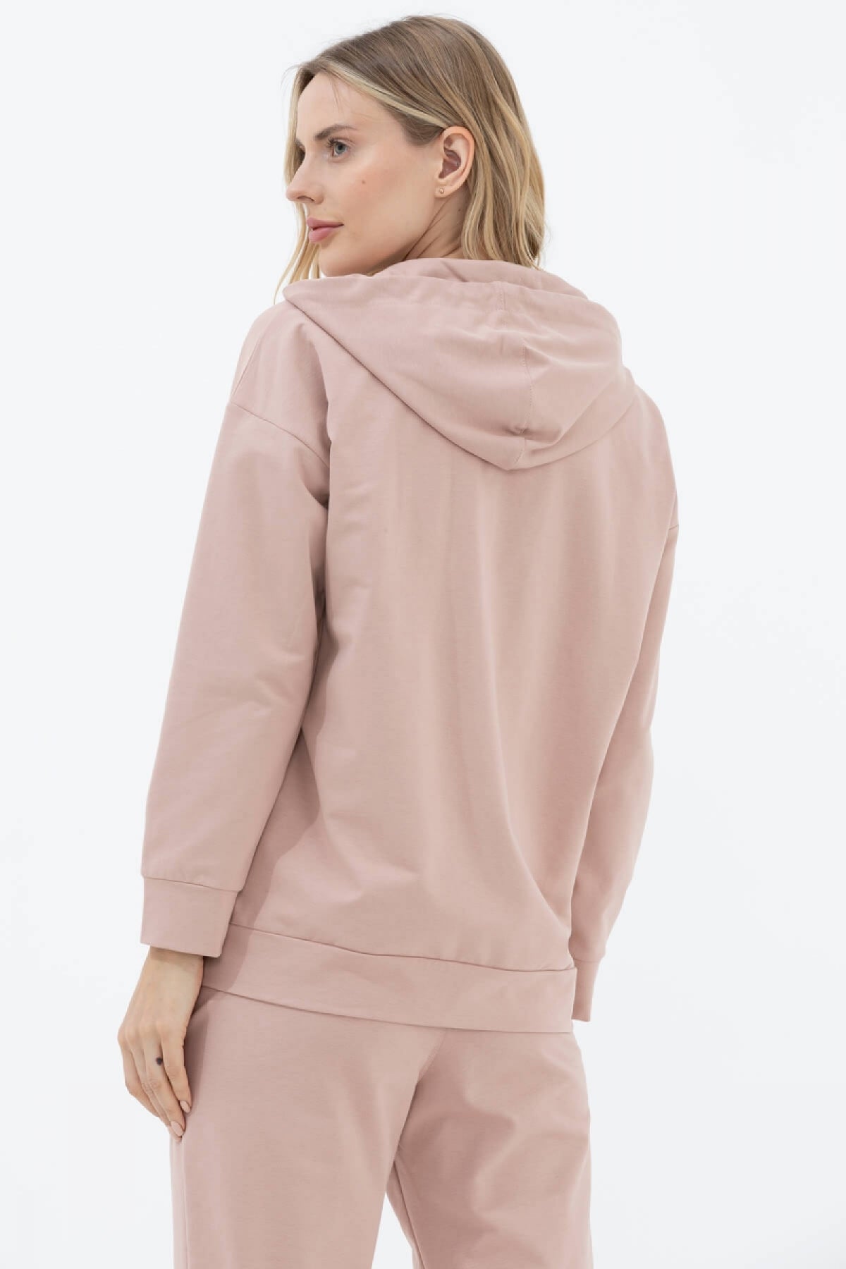 Fermuarlı Oversize Sweat - Bej (4) Sementa