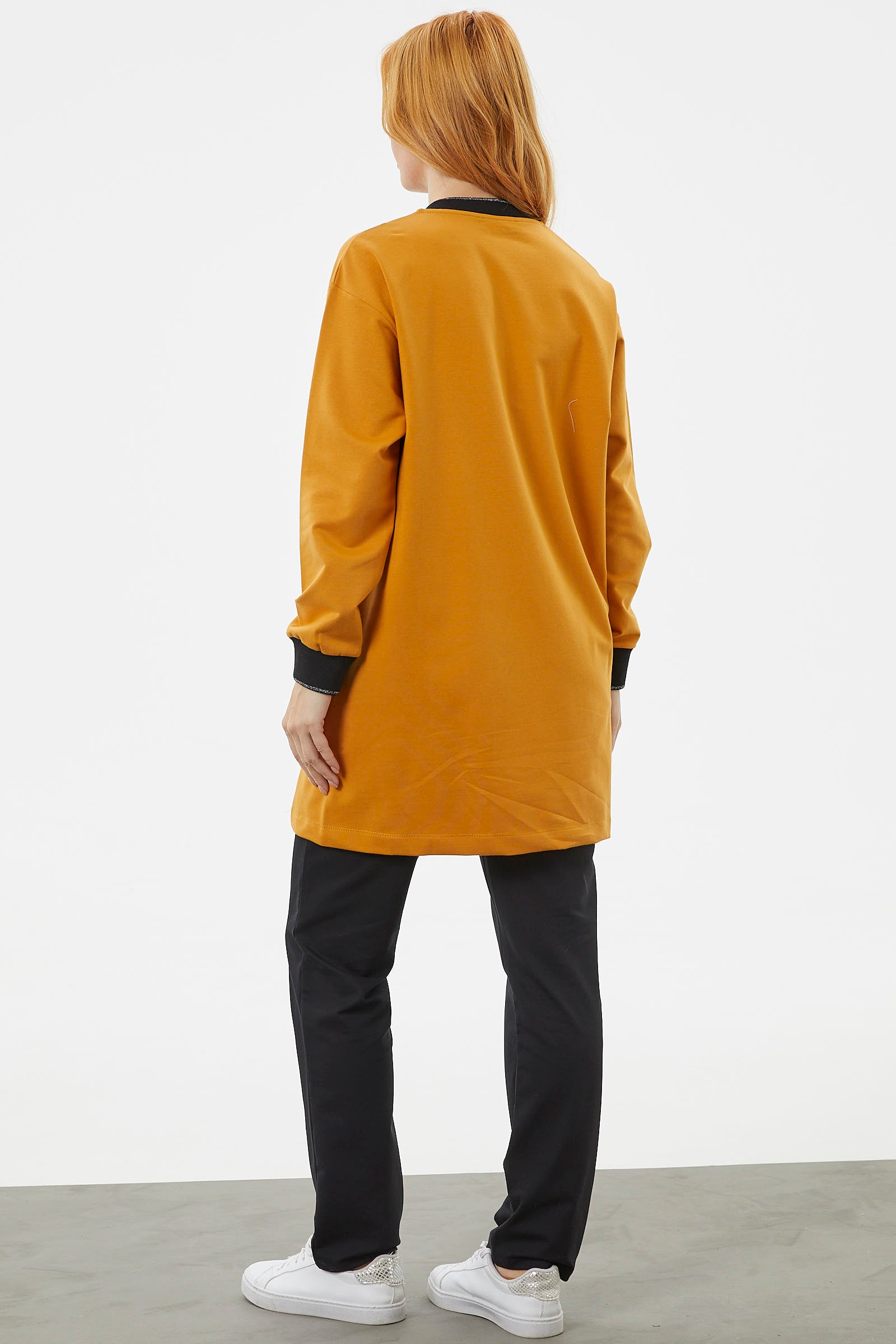 Fermuarlı Tunik Eşofman Takım - Hardal (7) Sementa