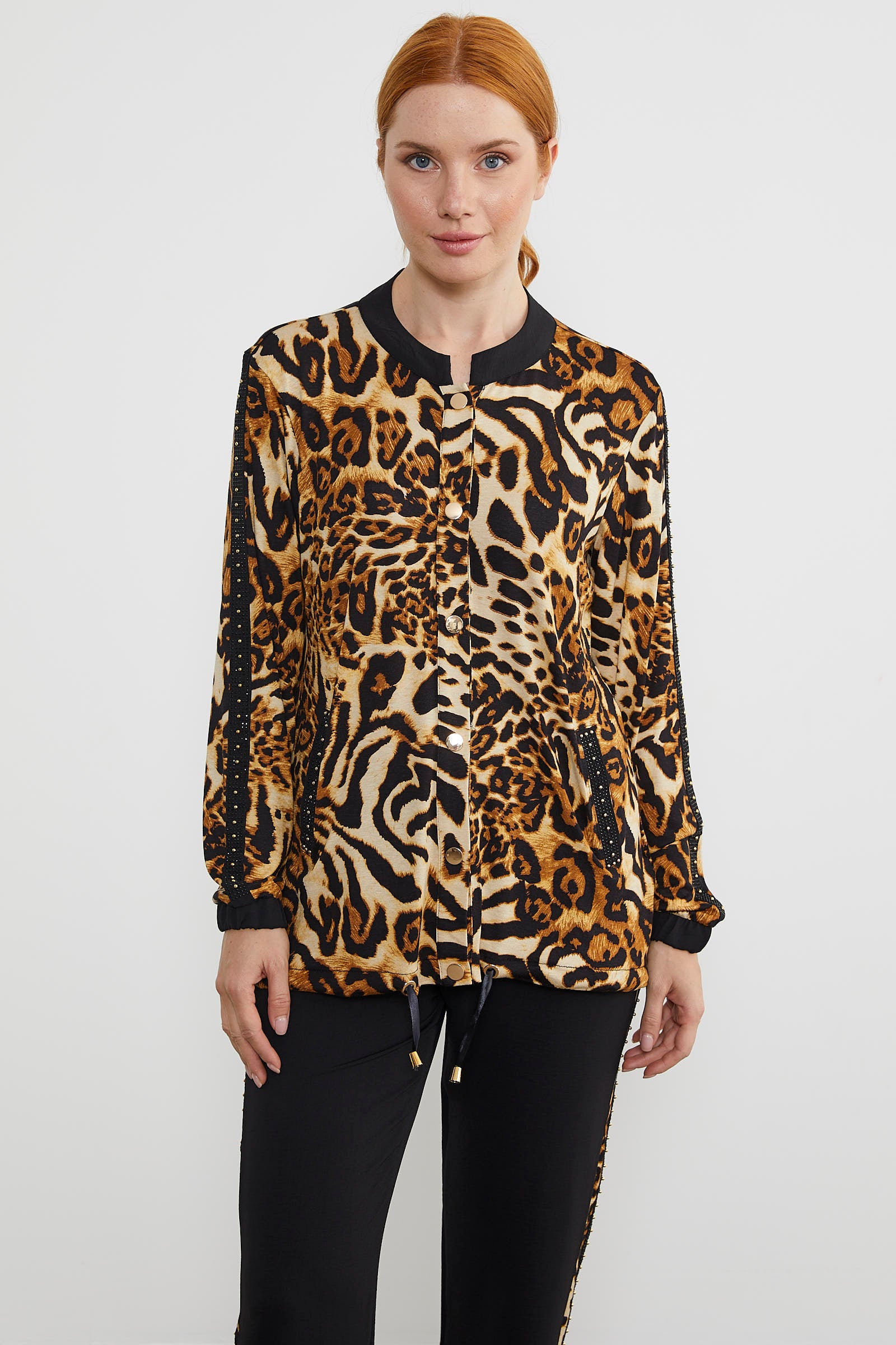 Hakim Yaka Leopar Kombinli Takım - Siyah (1) Sementa