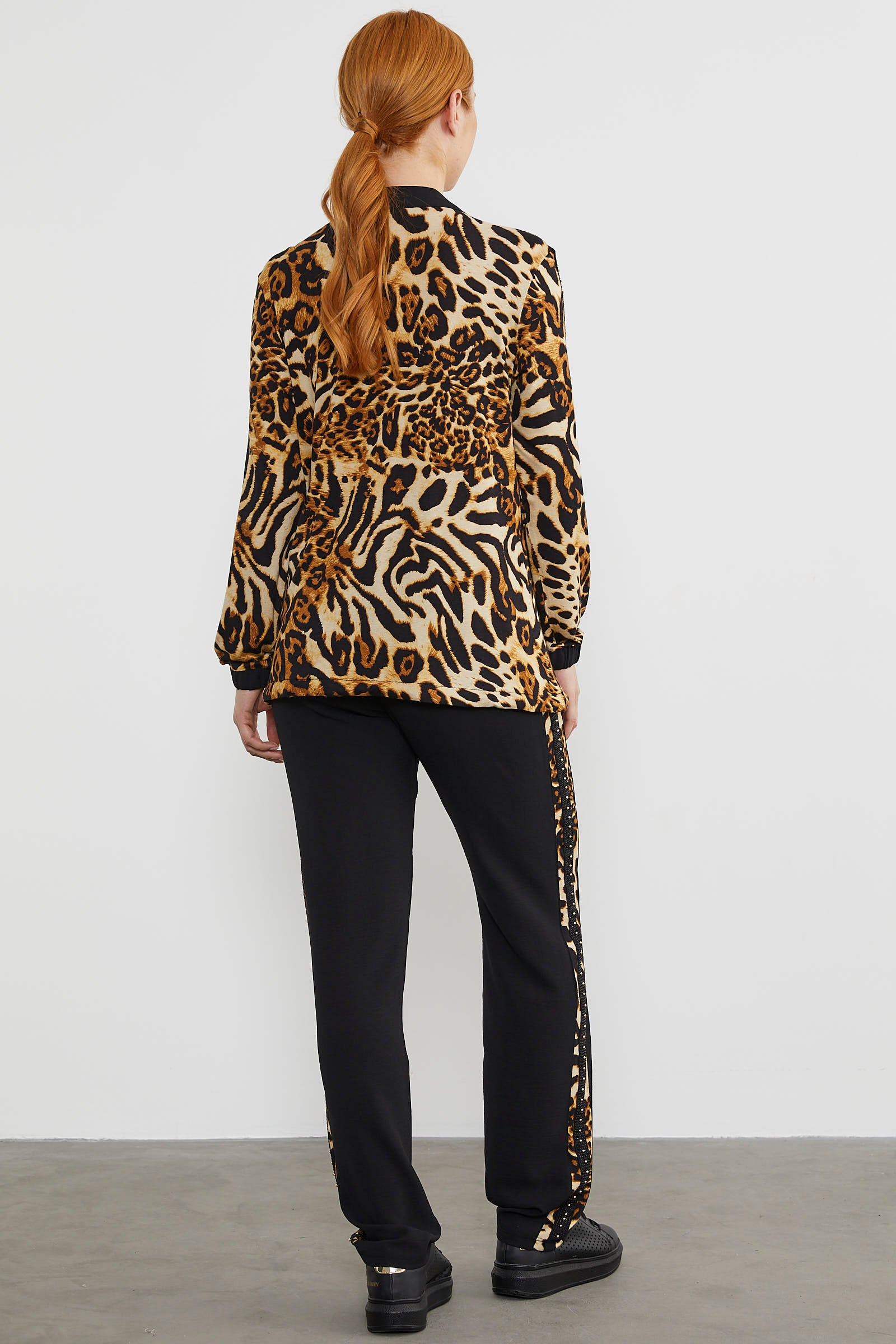 Hakim Yaka Leopar Kombinli Takım - Siyah (6) Sementa