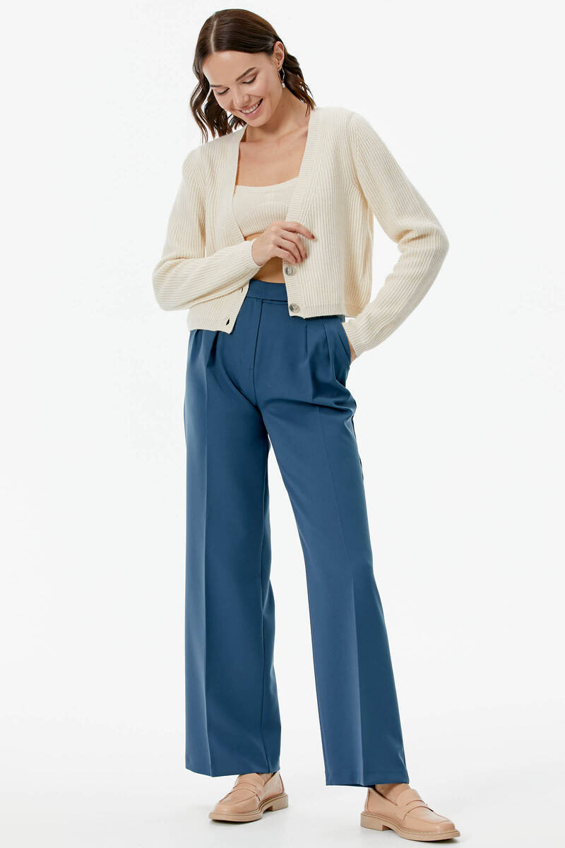 Hırka Atlet İkili Triko Takım - Kemik (4) Sementa