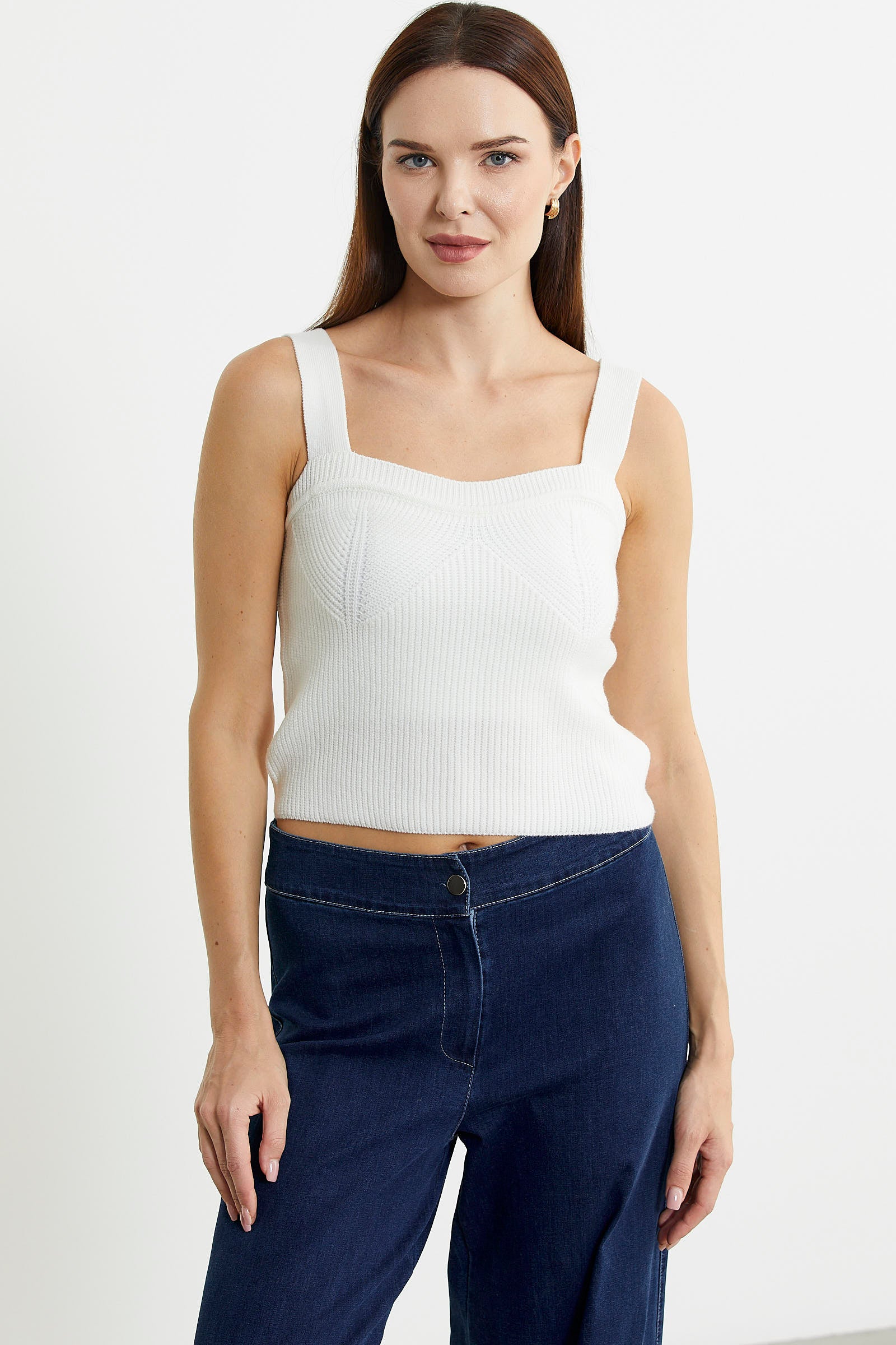 İçi Askılı Triko Hırka Takım - Kemik - Sementa