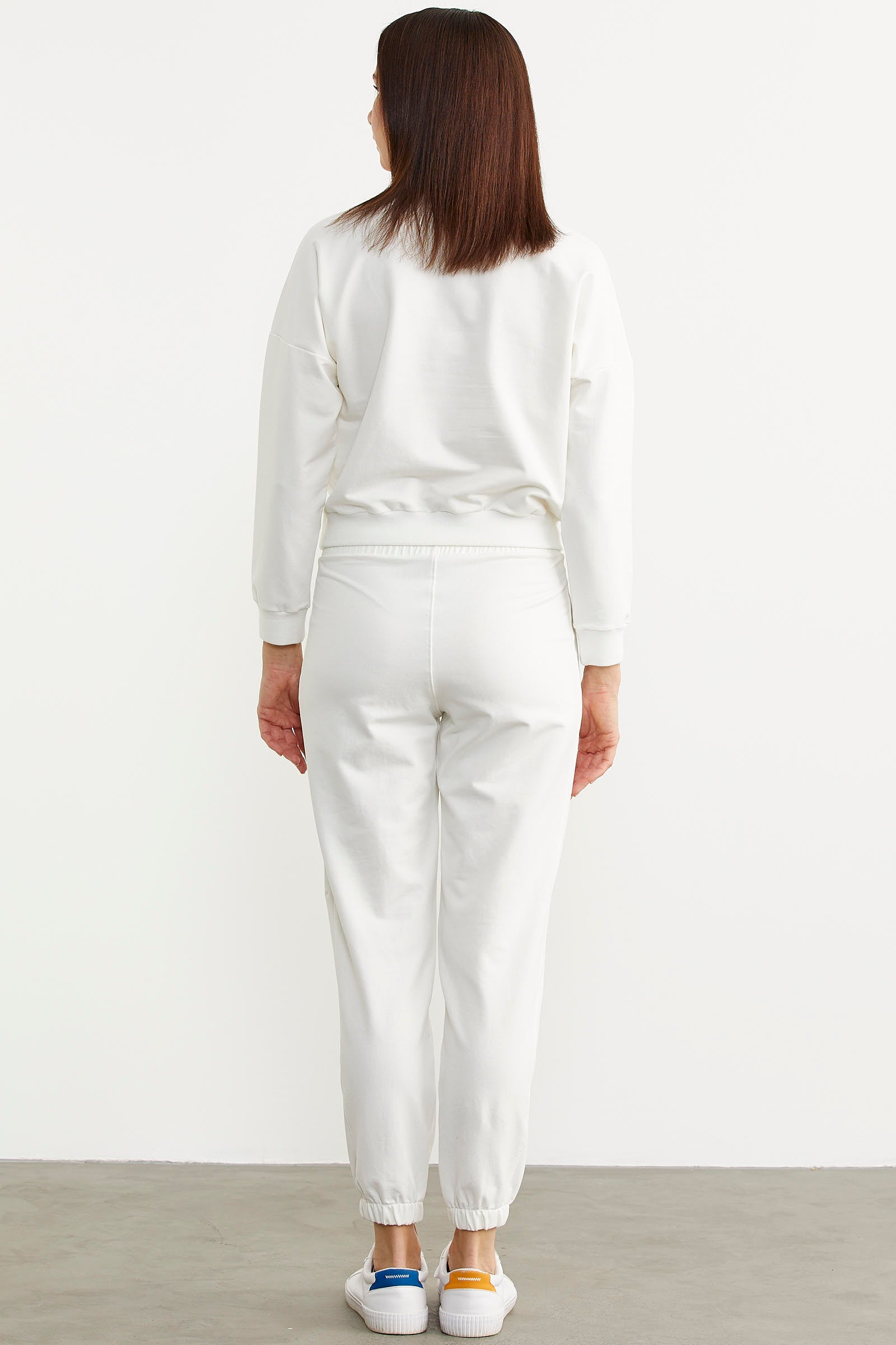 Jogger Dik Yaka Eşofman Takım - Ekru (7) Sementa