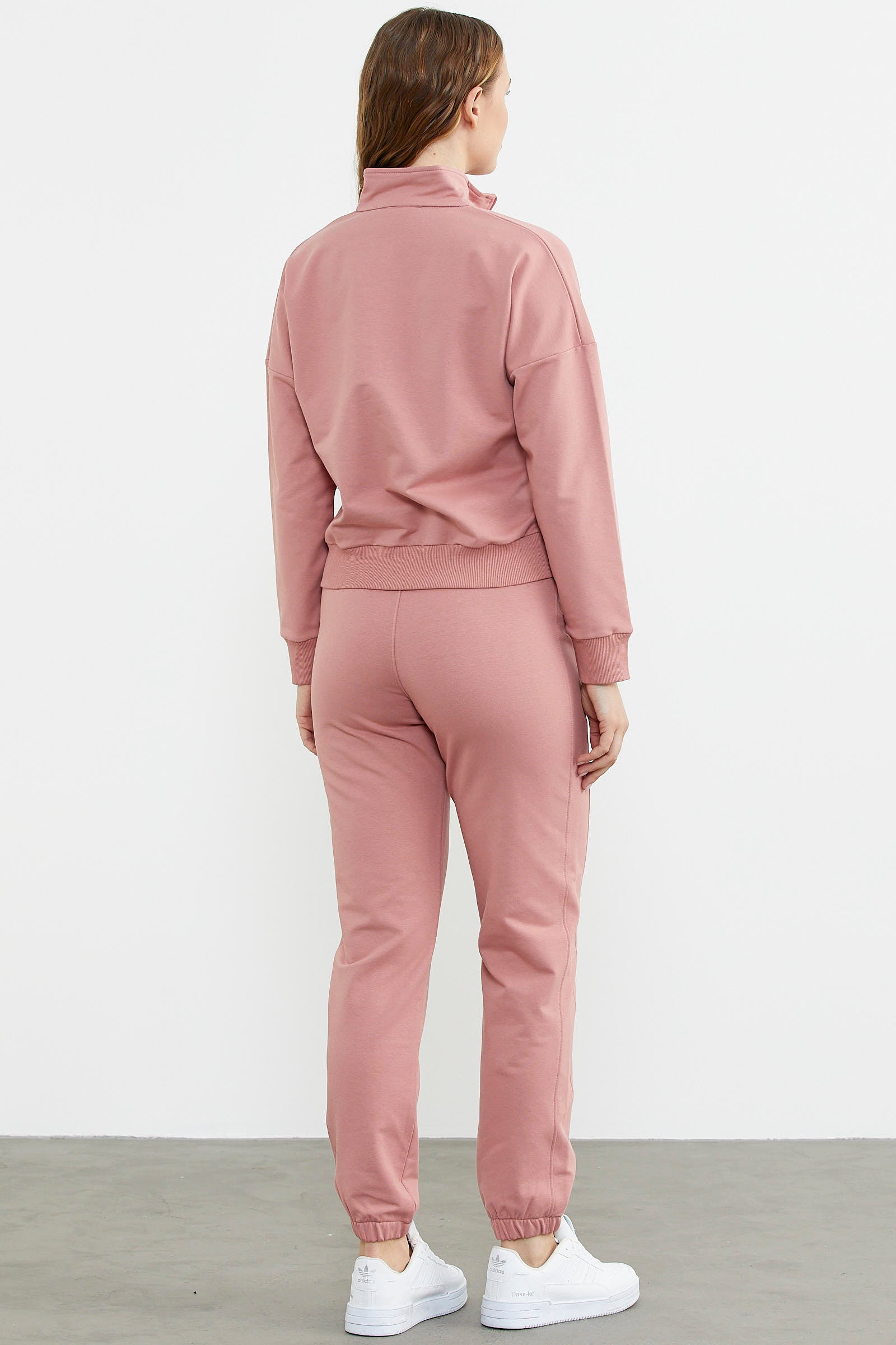 Jogger Dik Yaka Eşofman Takım - Gül Kurusu (7) Sementa