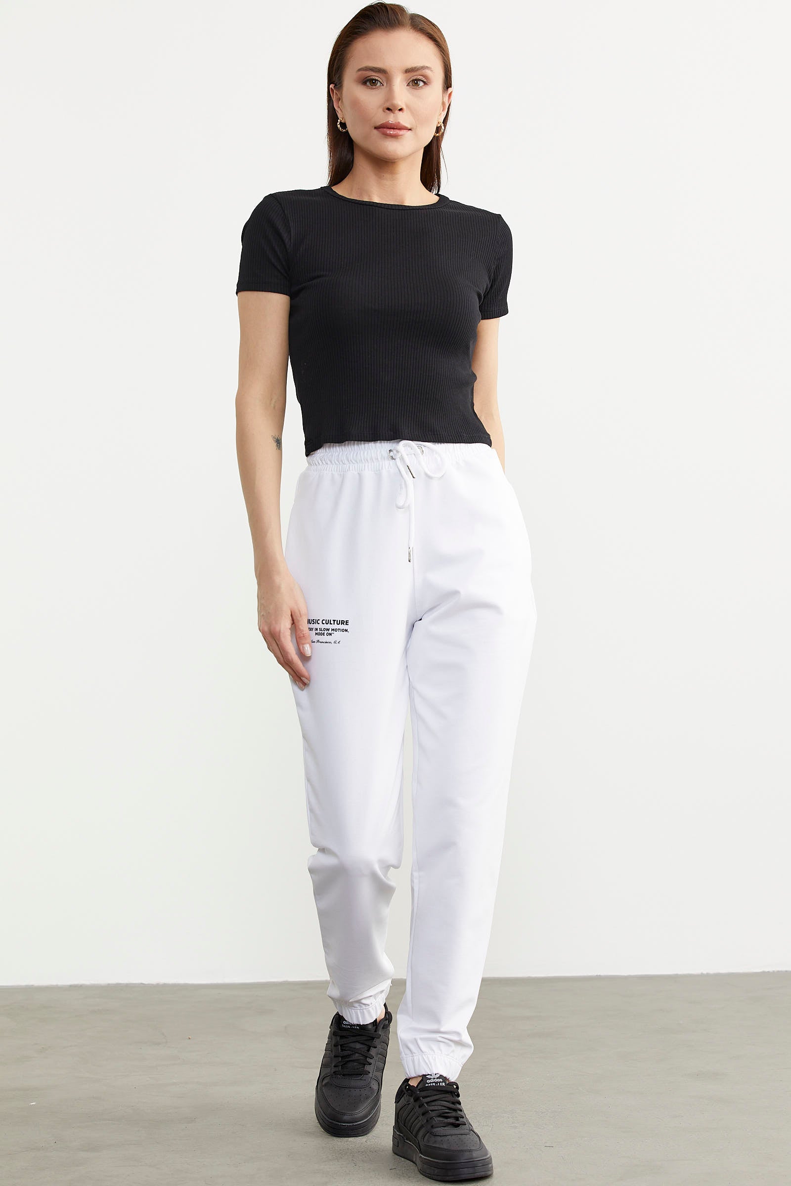 Jogger Eşofman Altı - Beyaz (2) Sementa